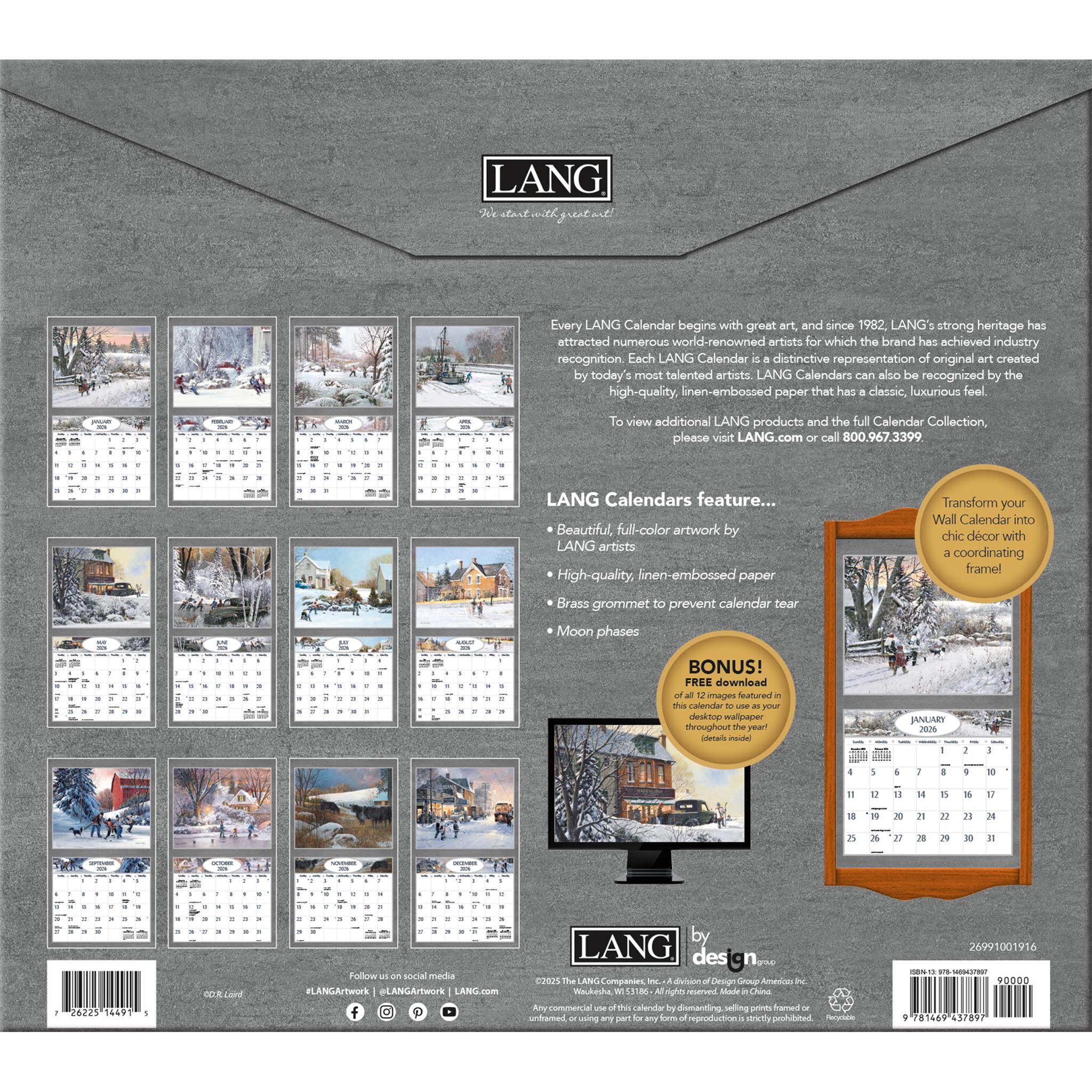 Calendrier mural de luxe Hockey Hockey Hockey 2026
