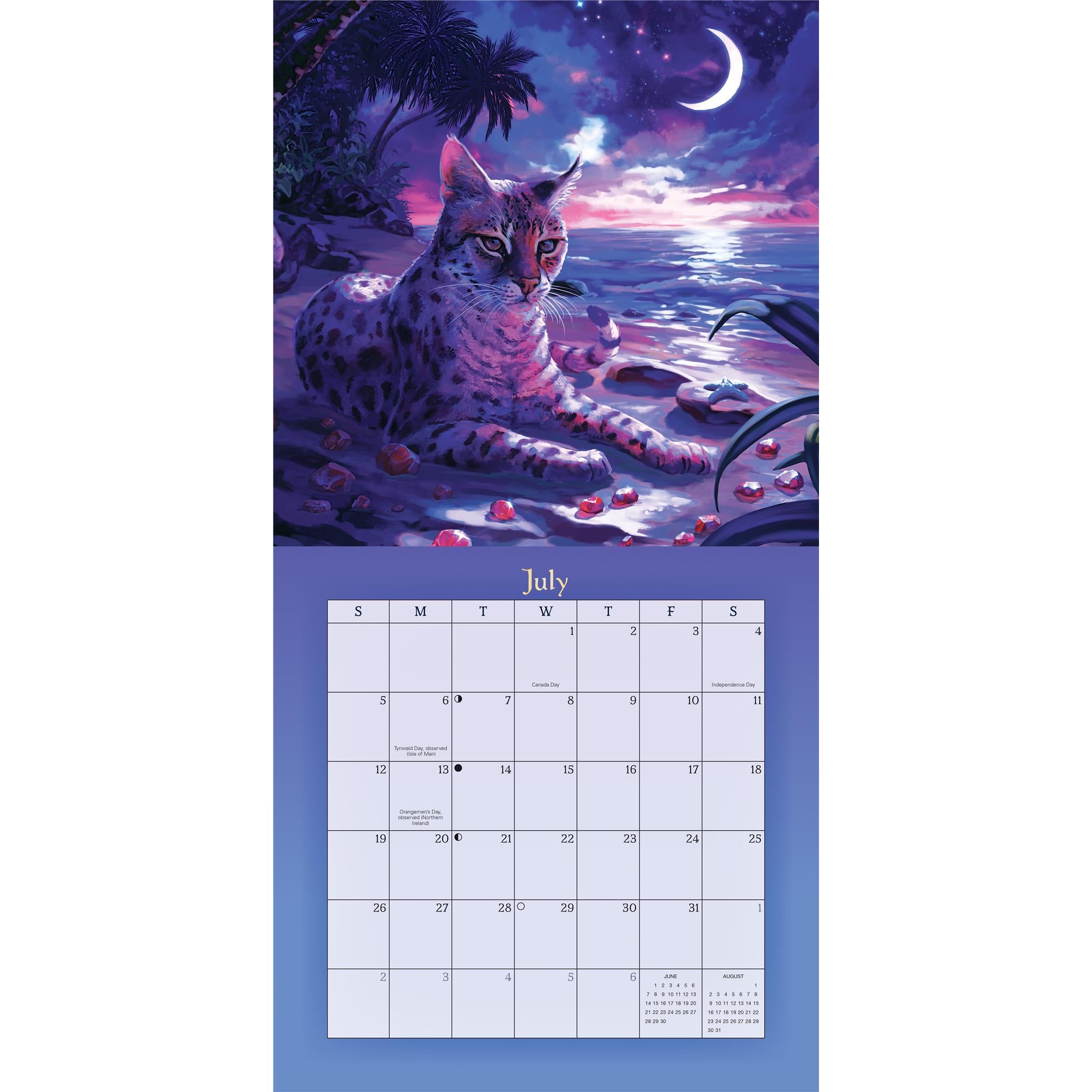 Calendrier mural Chats magiques et mystiques 2026