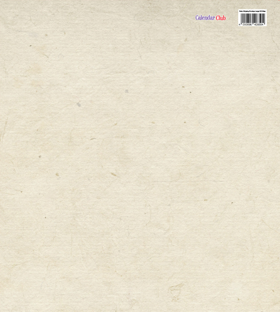 Enveloppe d'expédition rétro grand format, papier cadeau 2026