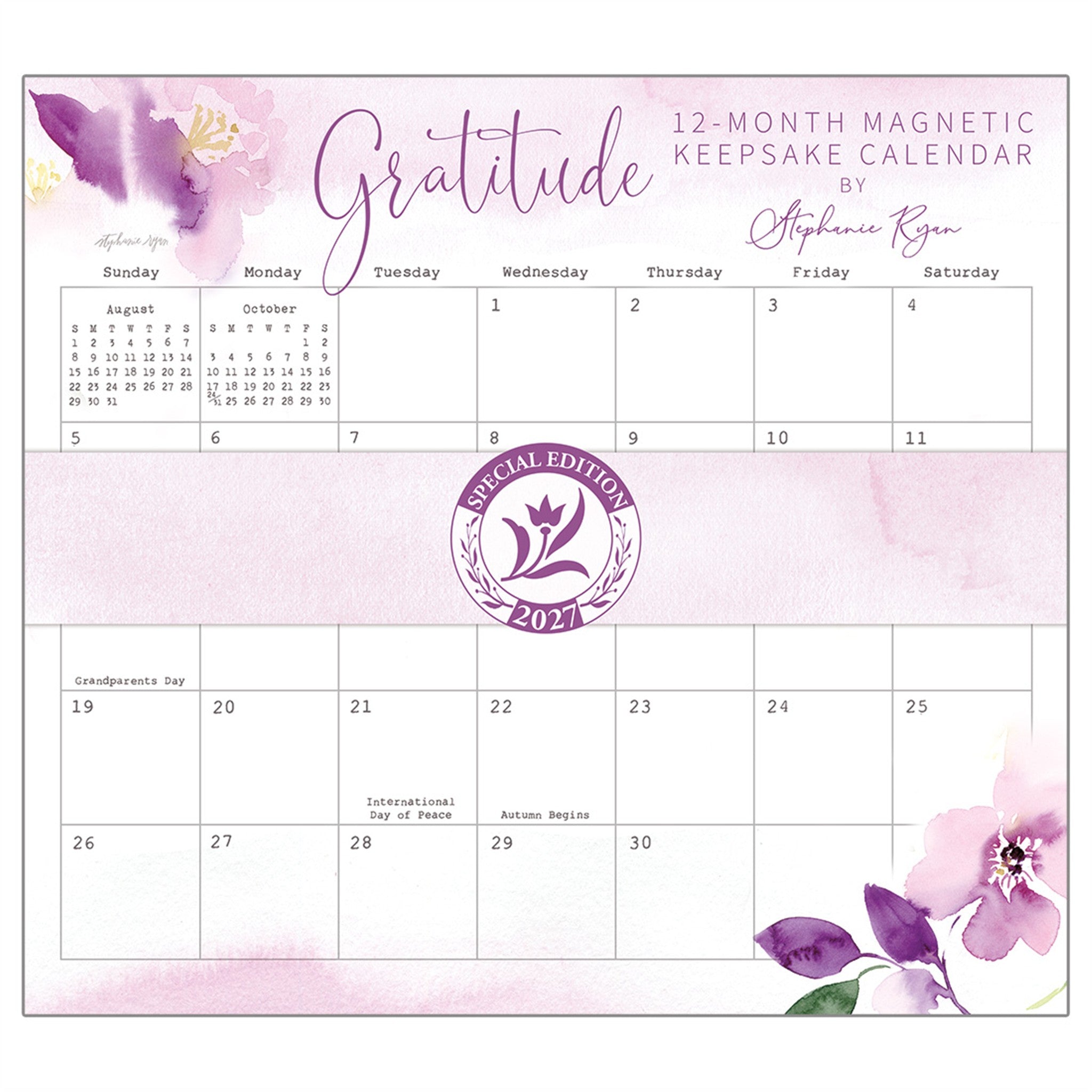 Gratitude Special Edition 2027 Mini Magnetic Calendar