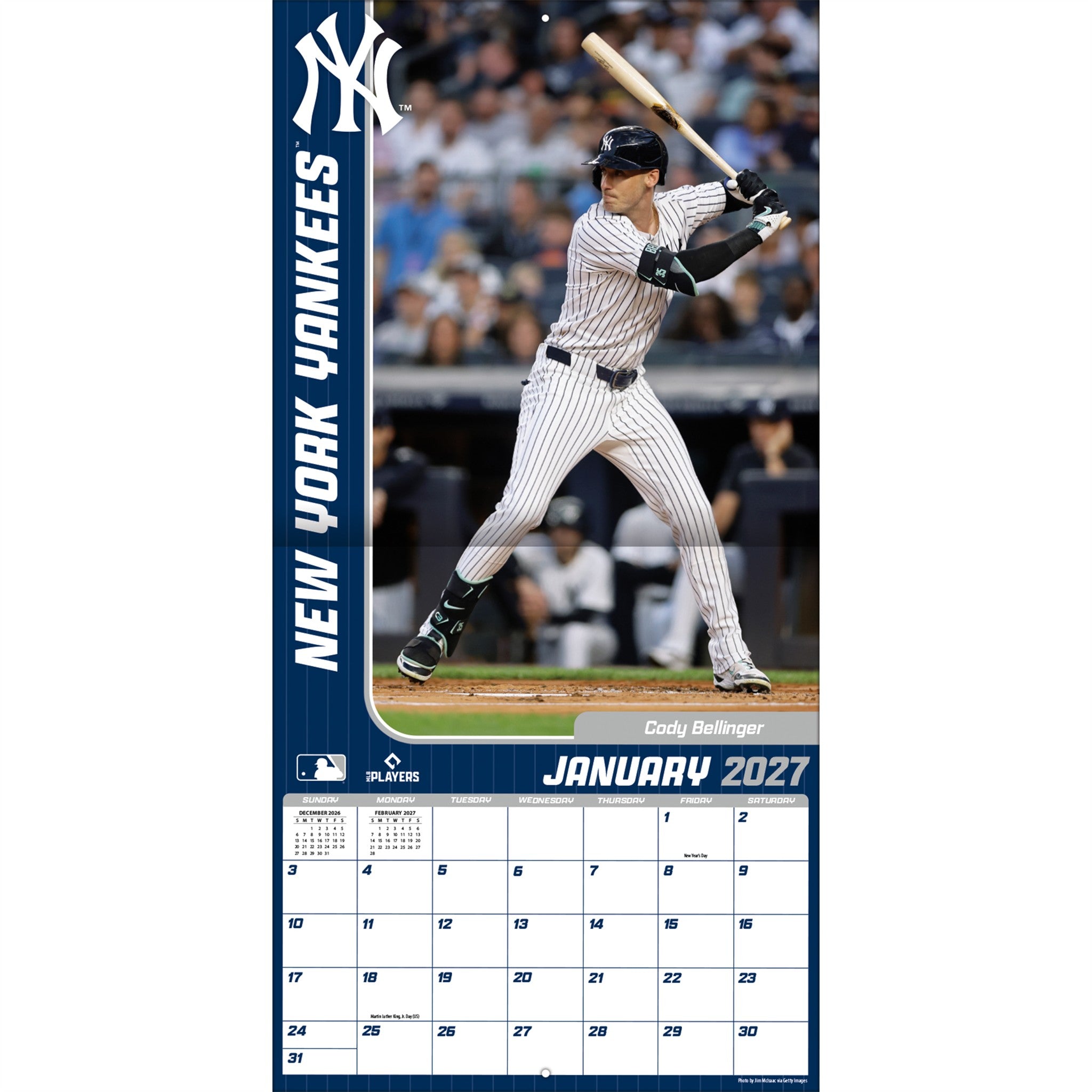 MLB New York Yankees 2027 Wall Calendar