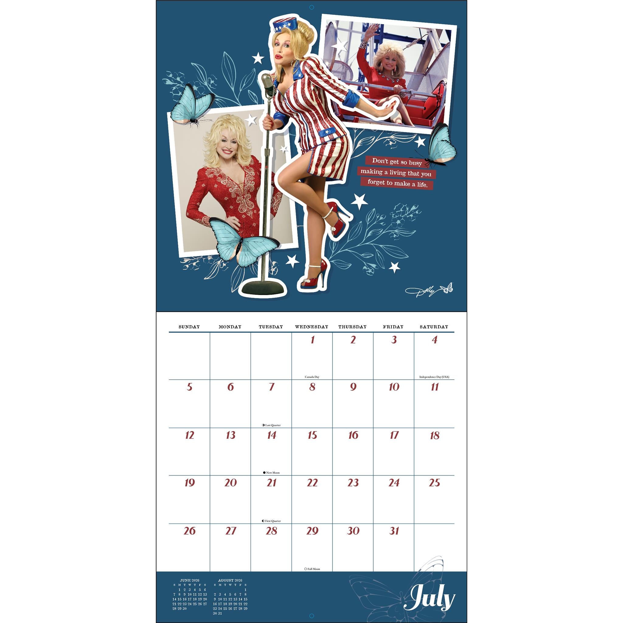 Calendrier mural Dolly Parton 2026