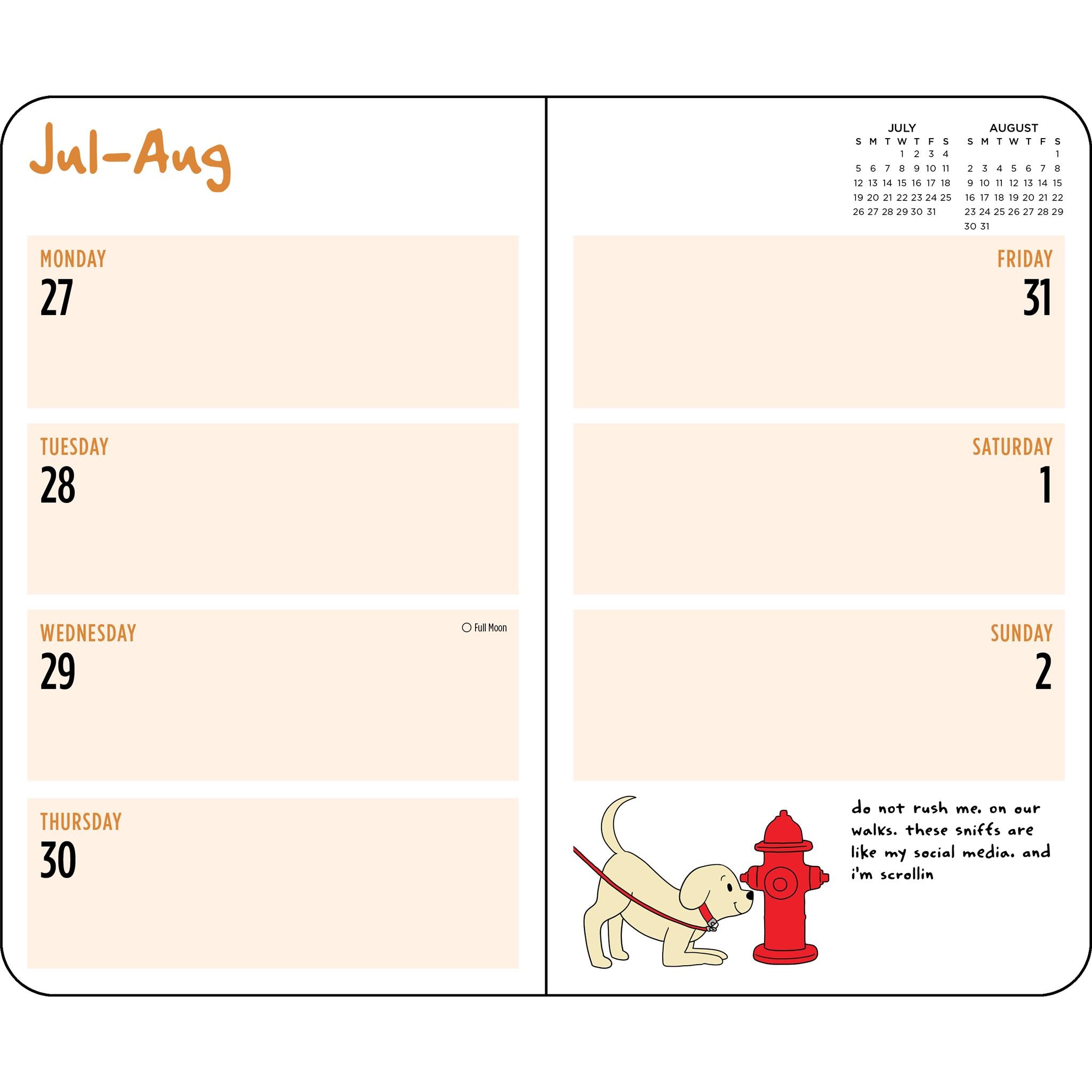 Pensées pour un chien - Calendrier des fiançailles 2026