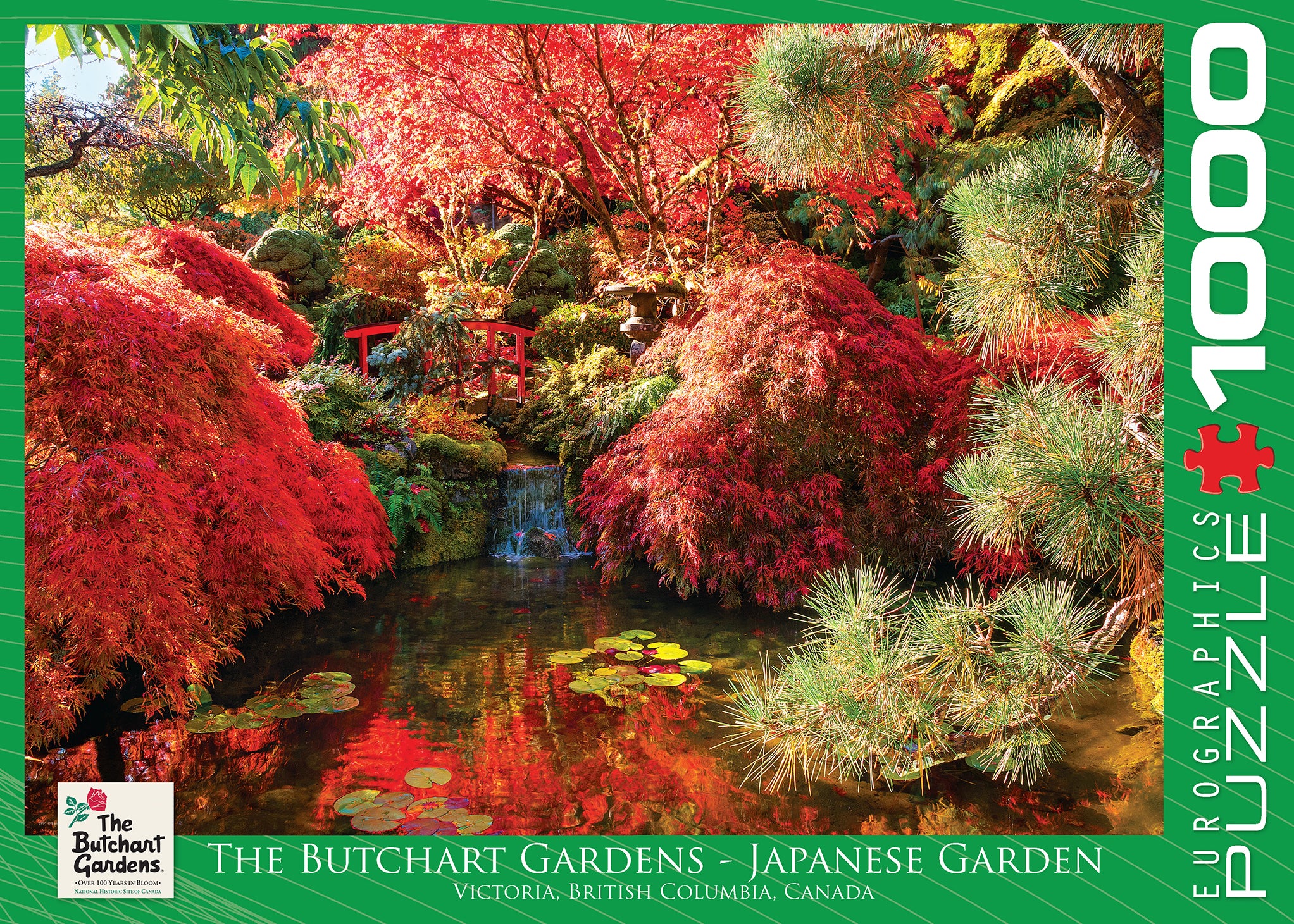 Buchart Gardens Japanese Garden 1000 Piece Puzzle - Online Only