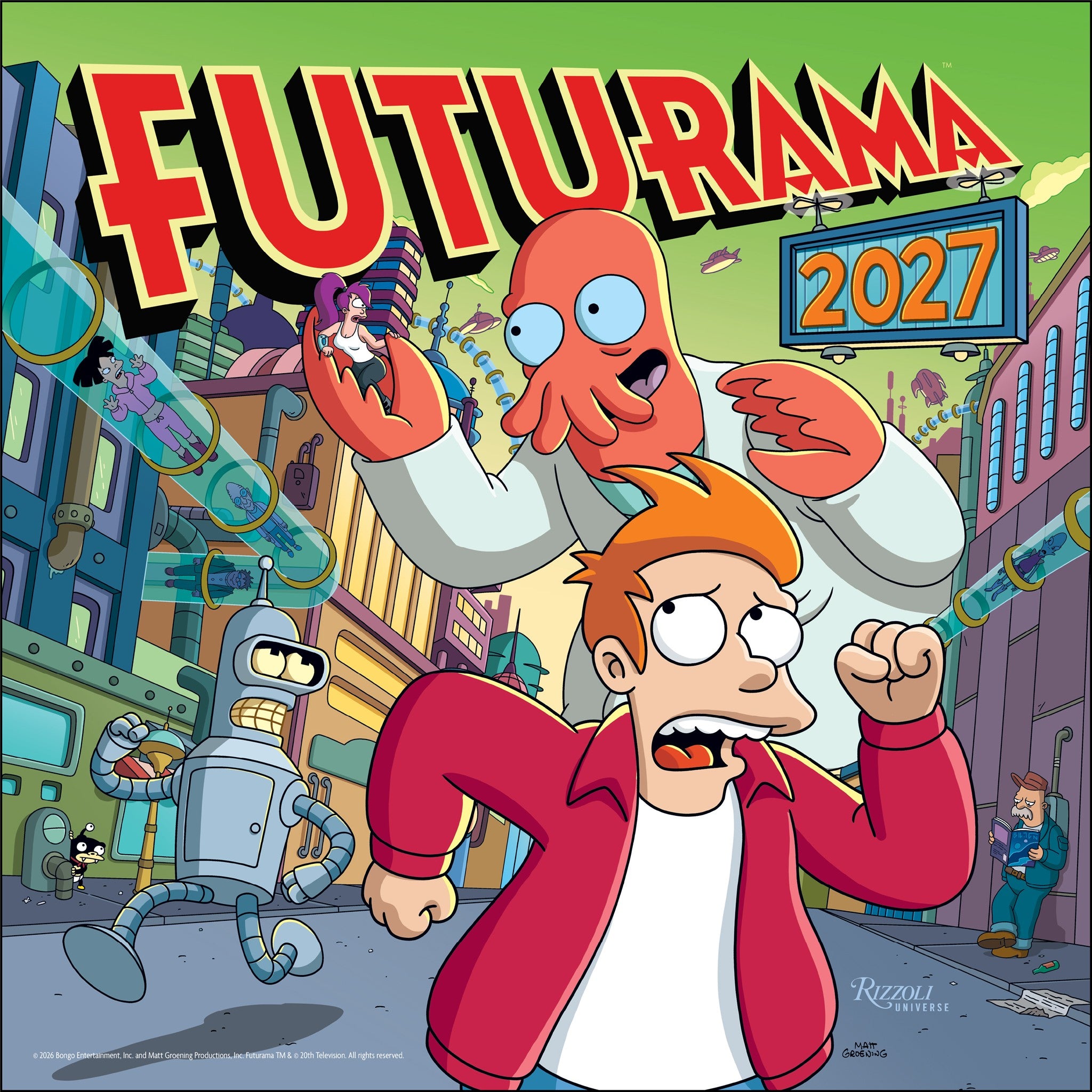 Calendrier mural Futurama 2027