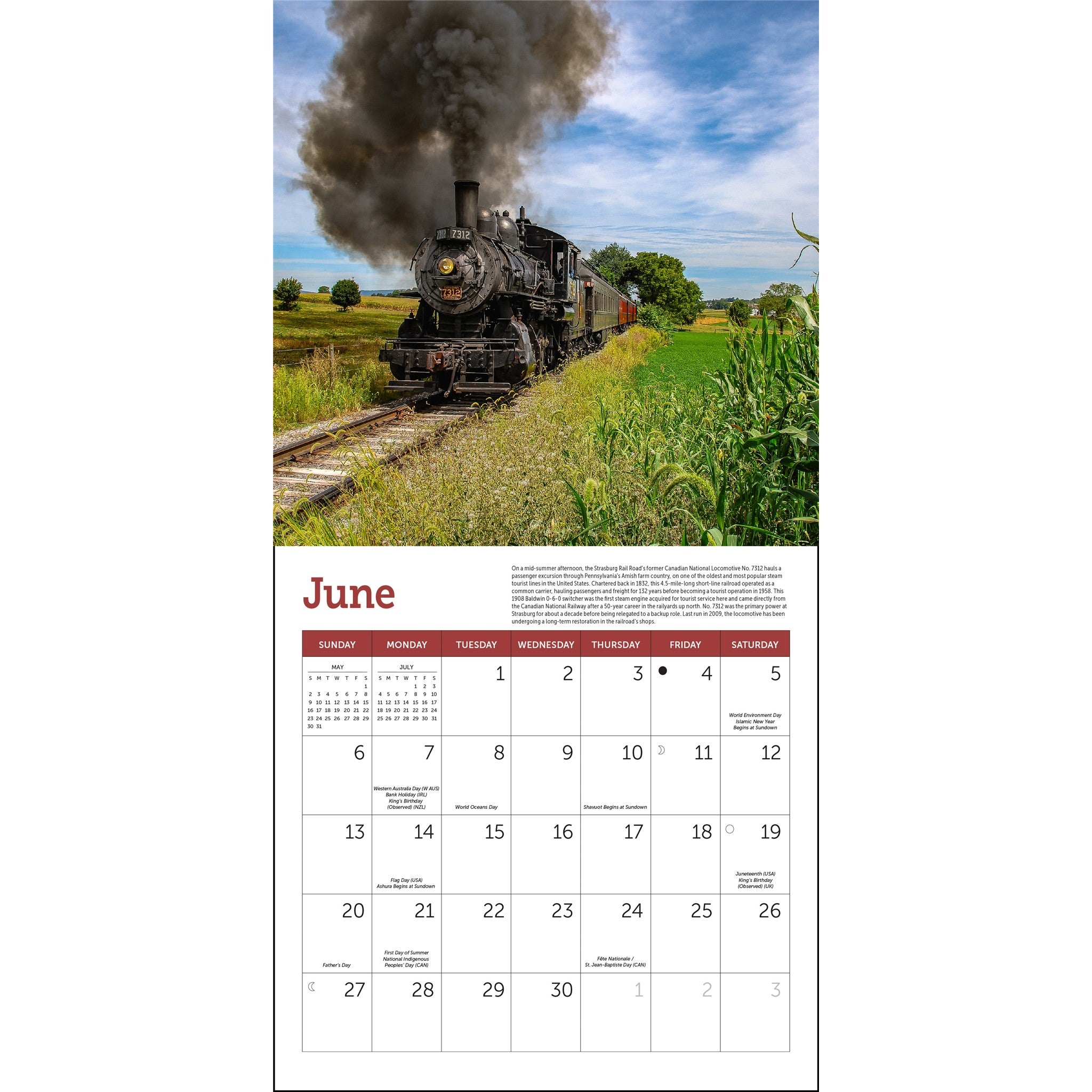 Mini-calendrier Trains à vapeur 2027