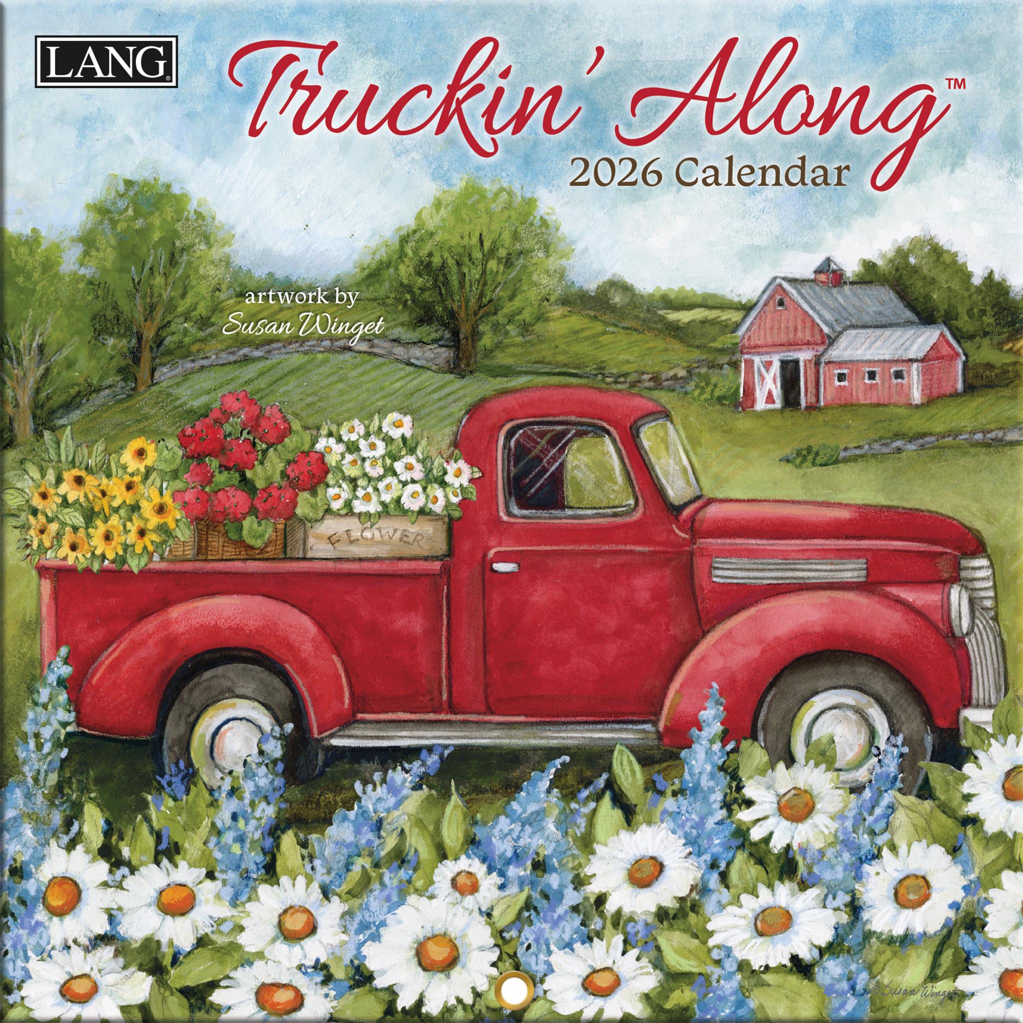 Mini-calendrier Truckin Along 2026