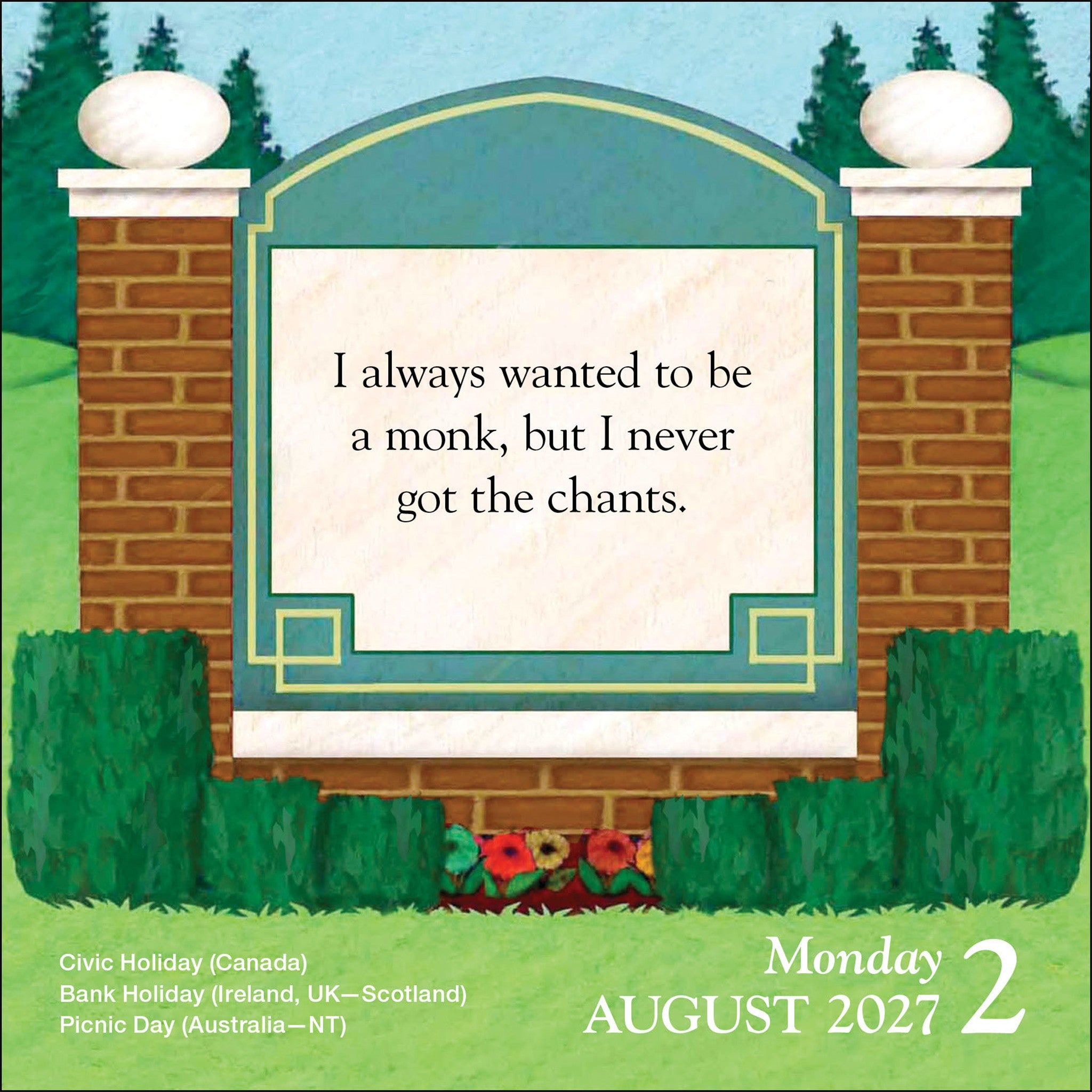 Church Signs 2027 Box Calendar