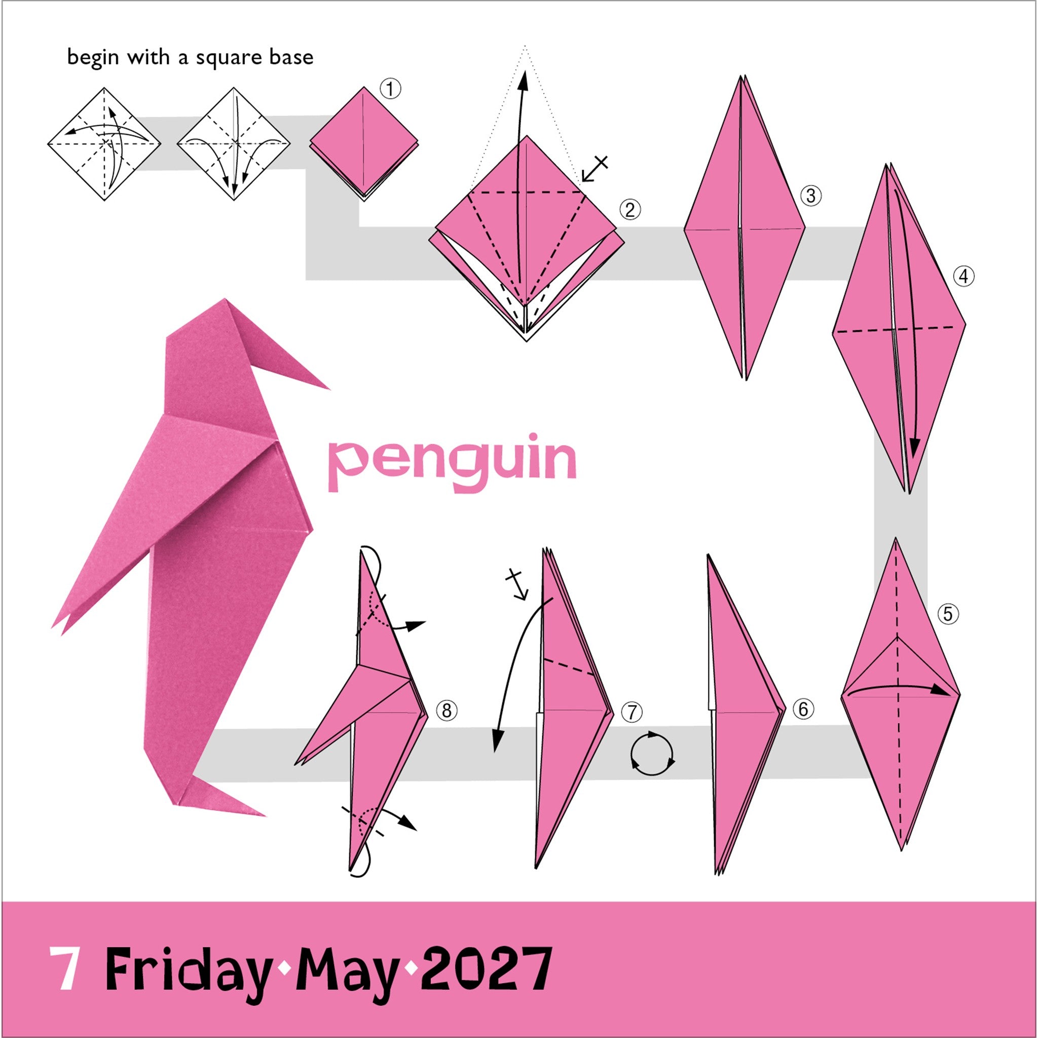Origami 2027 Box Calendar