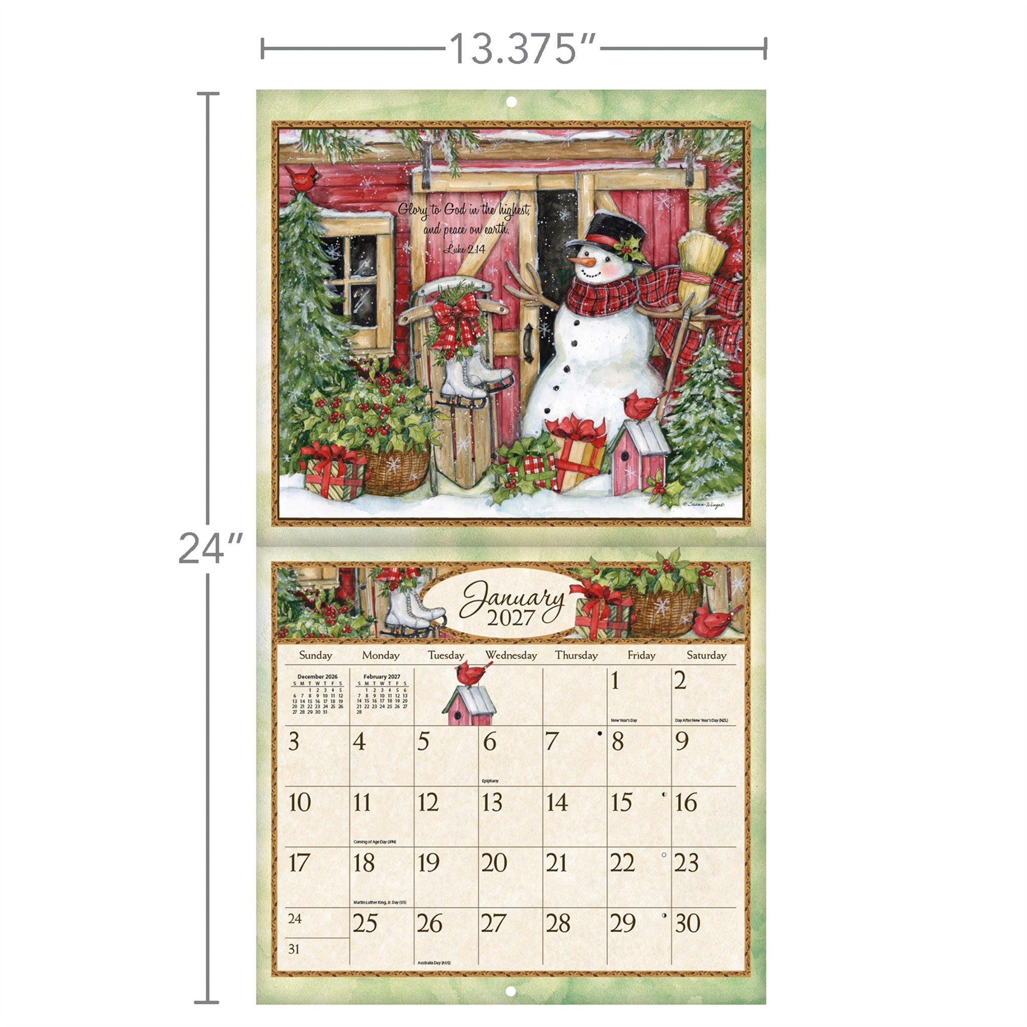 Bountiful Blessings Special Edition with Print 2027 Wall Calendar