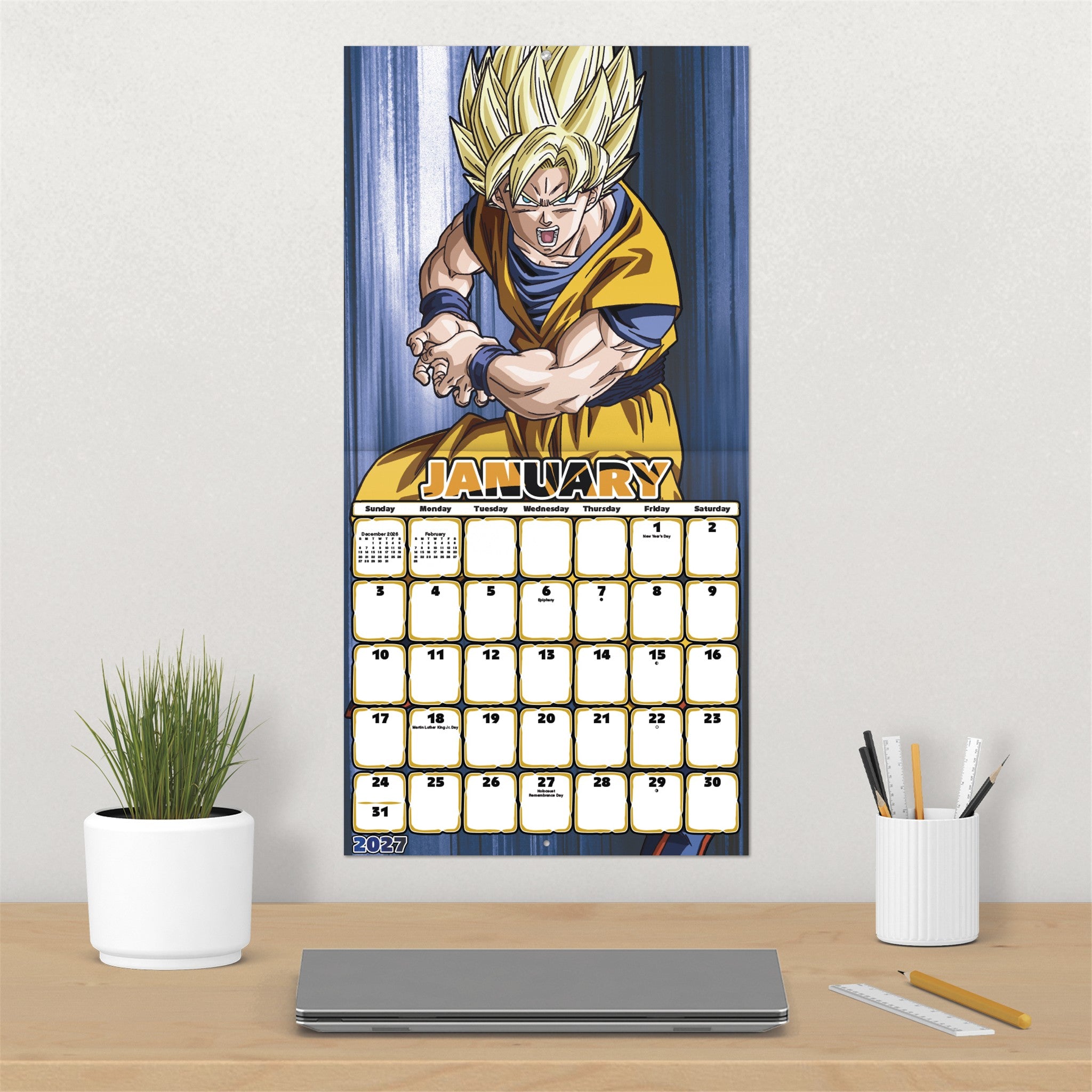 Calendrier mural Dragon Ball Z 2027