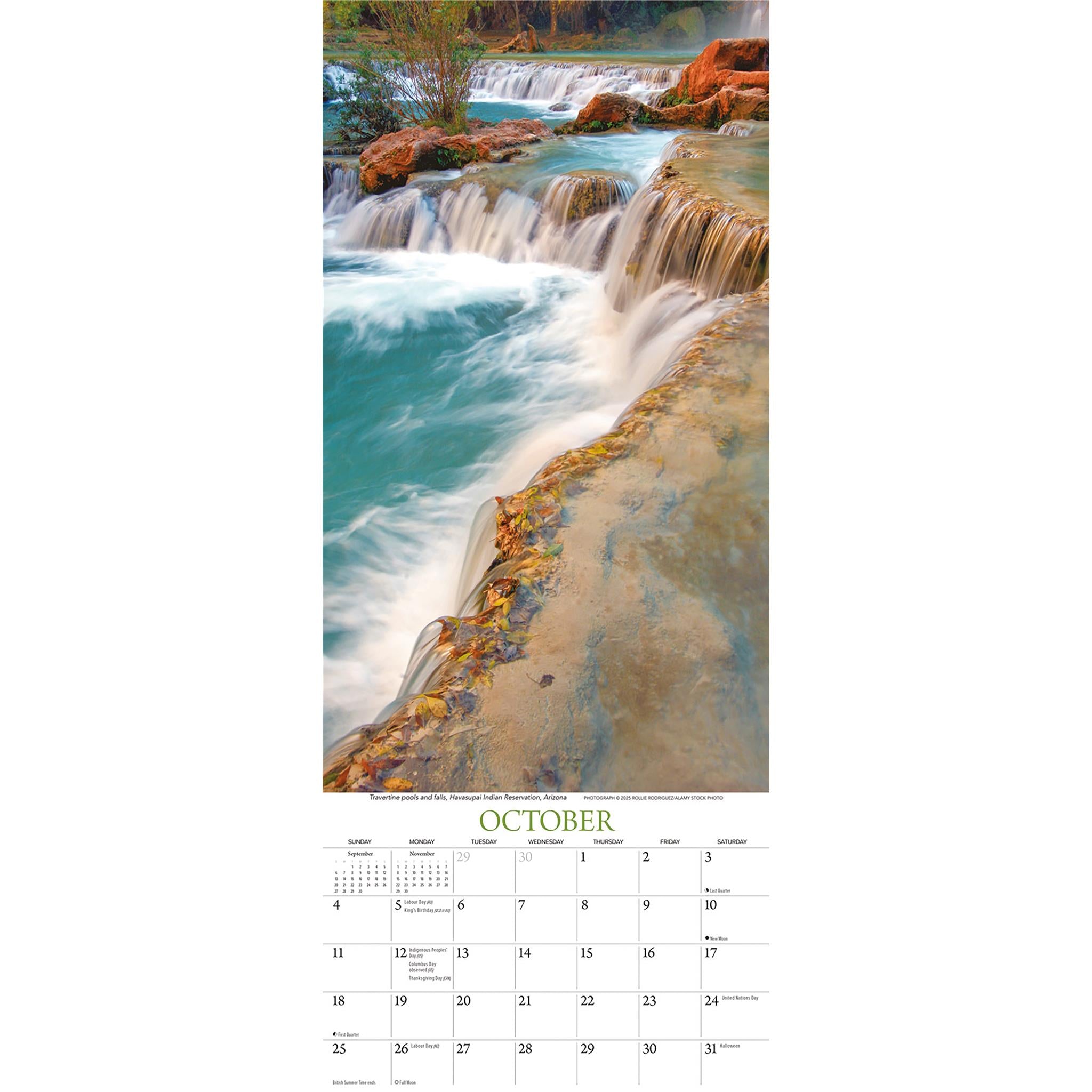 Calendrier des affiches Falling Waters 2026