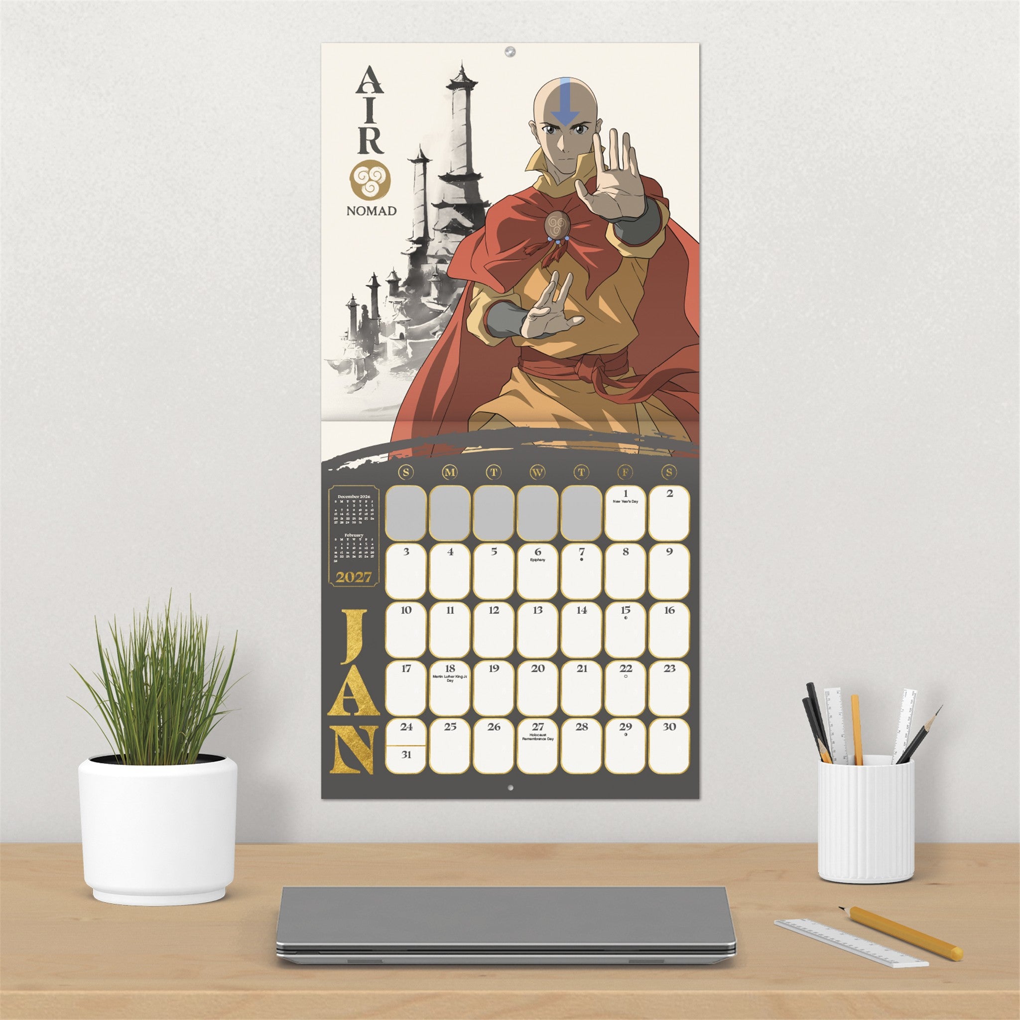 The Legend of Aang: The last Airbender 2027 Wall Calendar