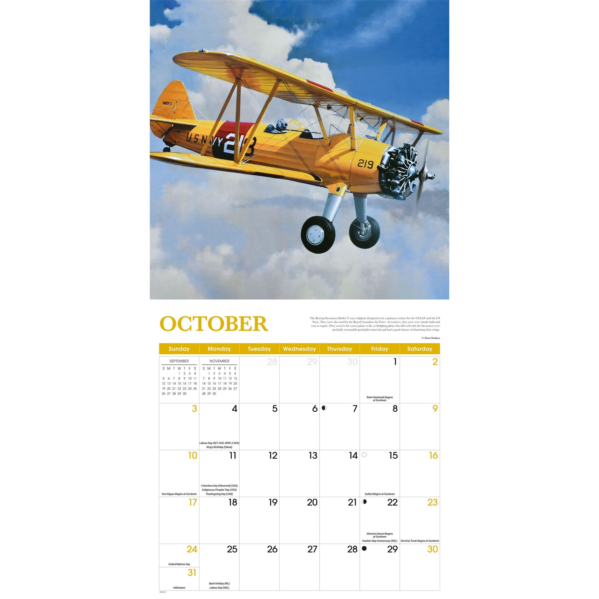 Classic Aircraft World War II 2027 Wall Calendar