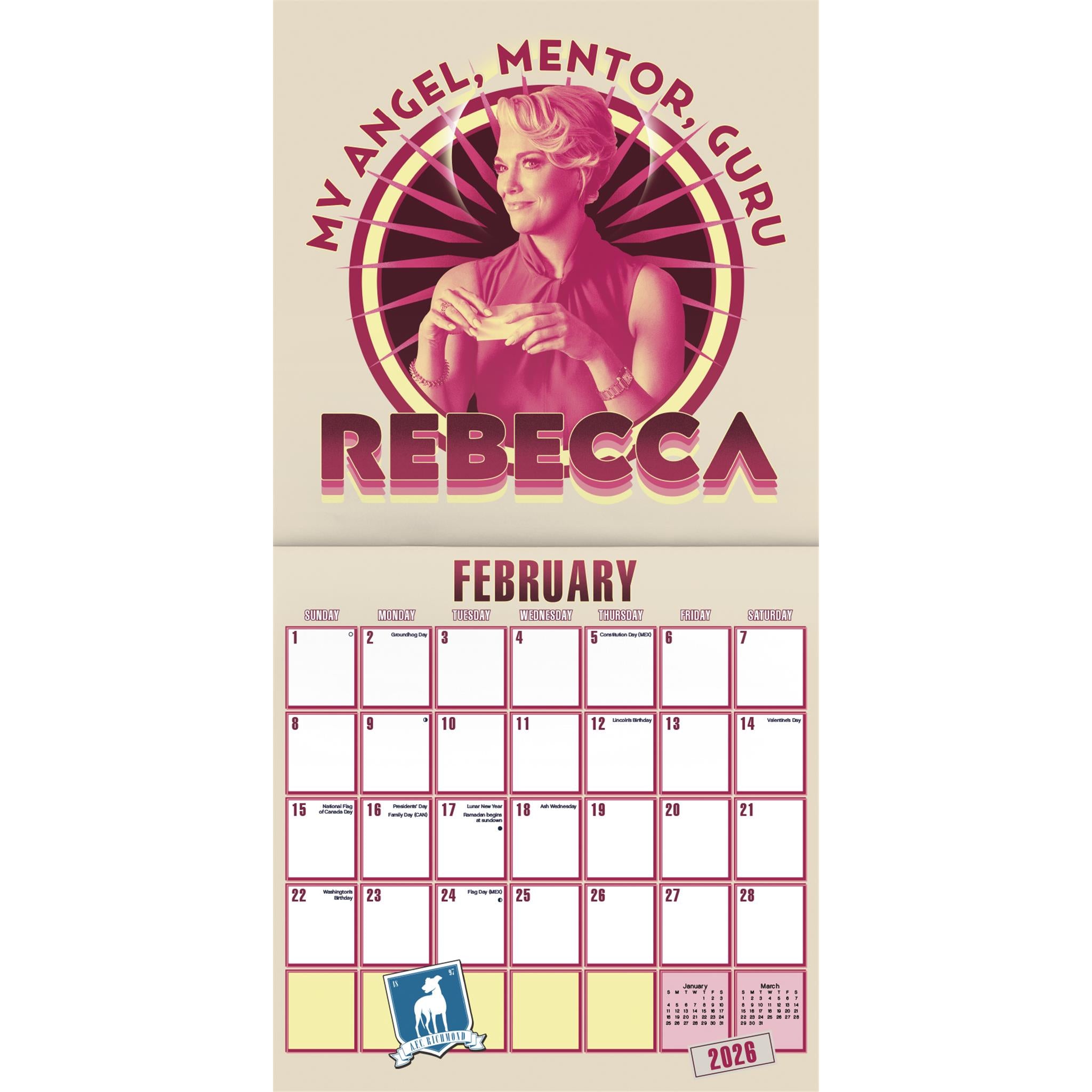 Ted Lasso 2026 Wall Calendar