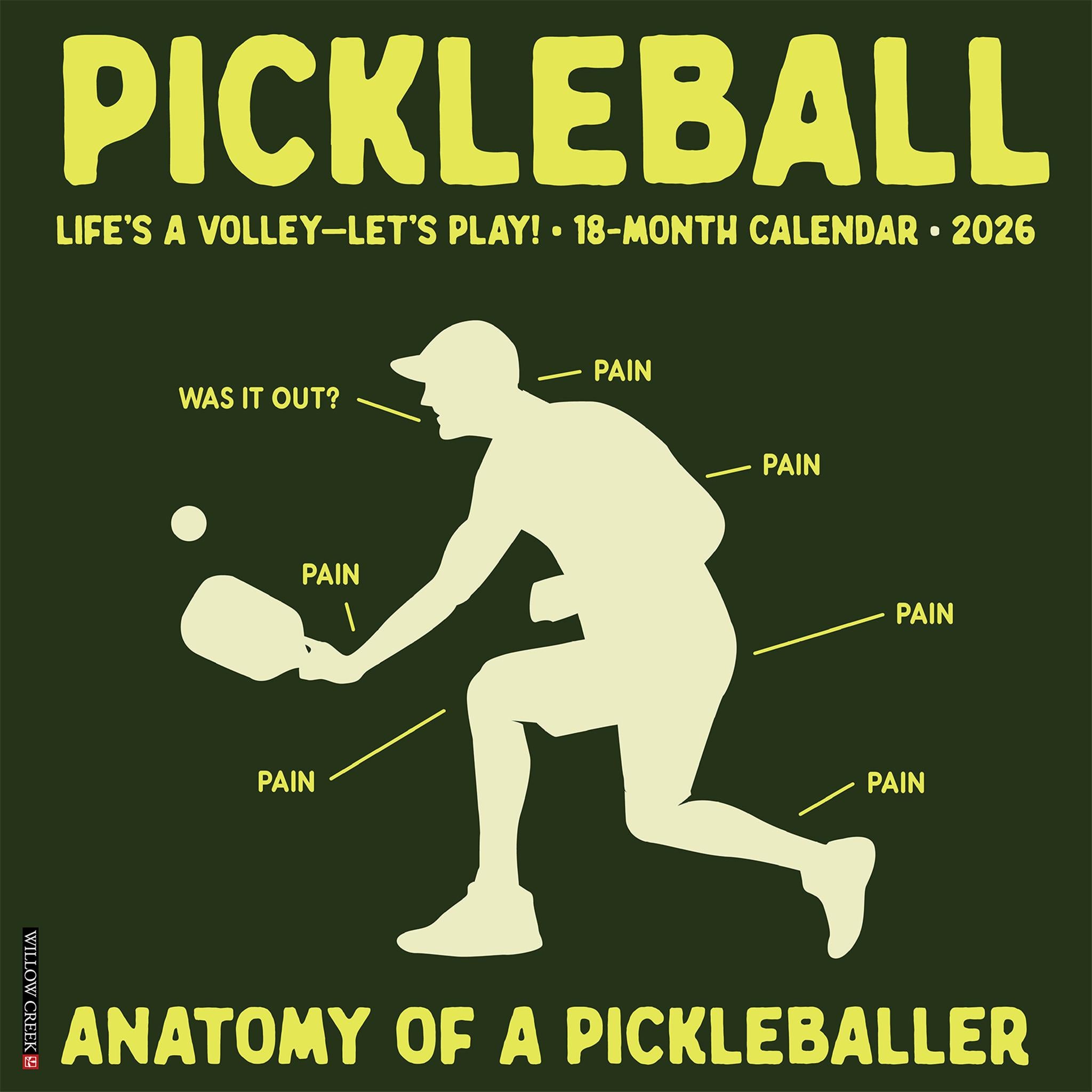 Pickleball 2026 Wall Calendar
