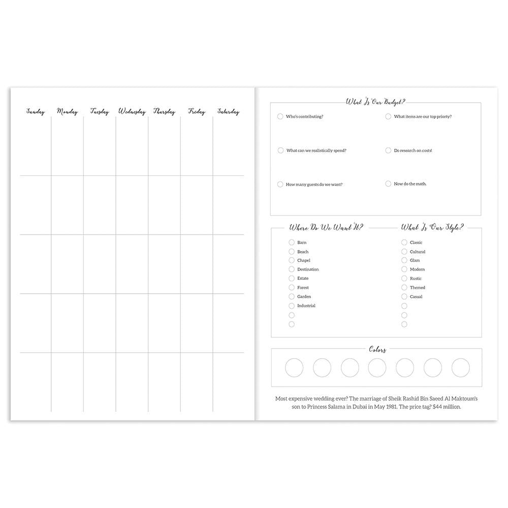 Woah Wedding Undated Planner