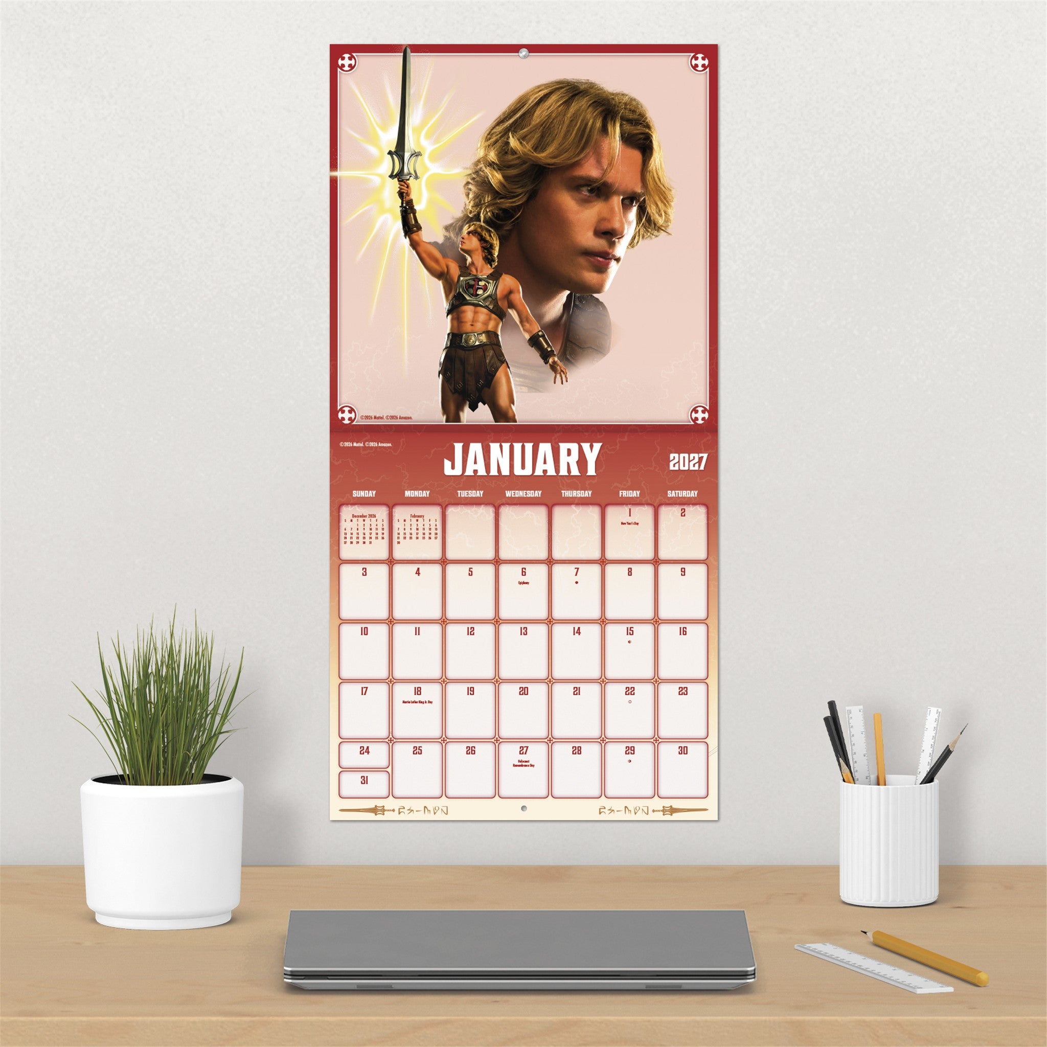 Masters of the Universe Movie 2027 Wall Calendar