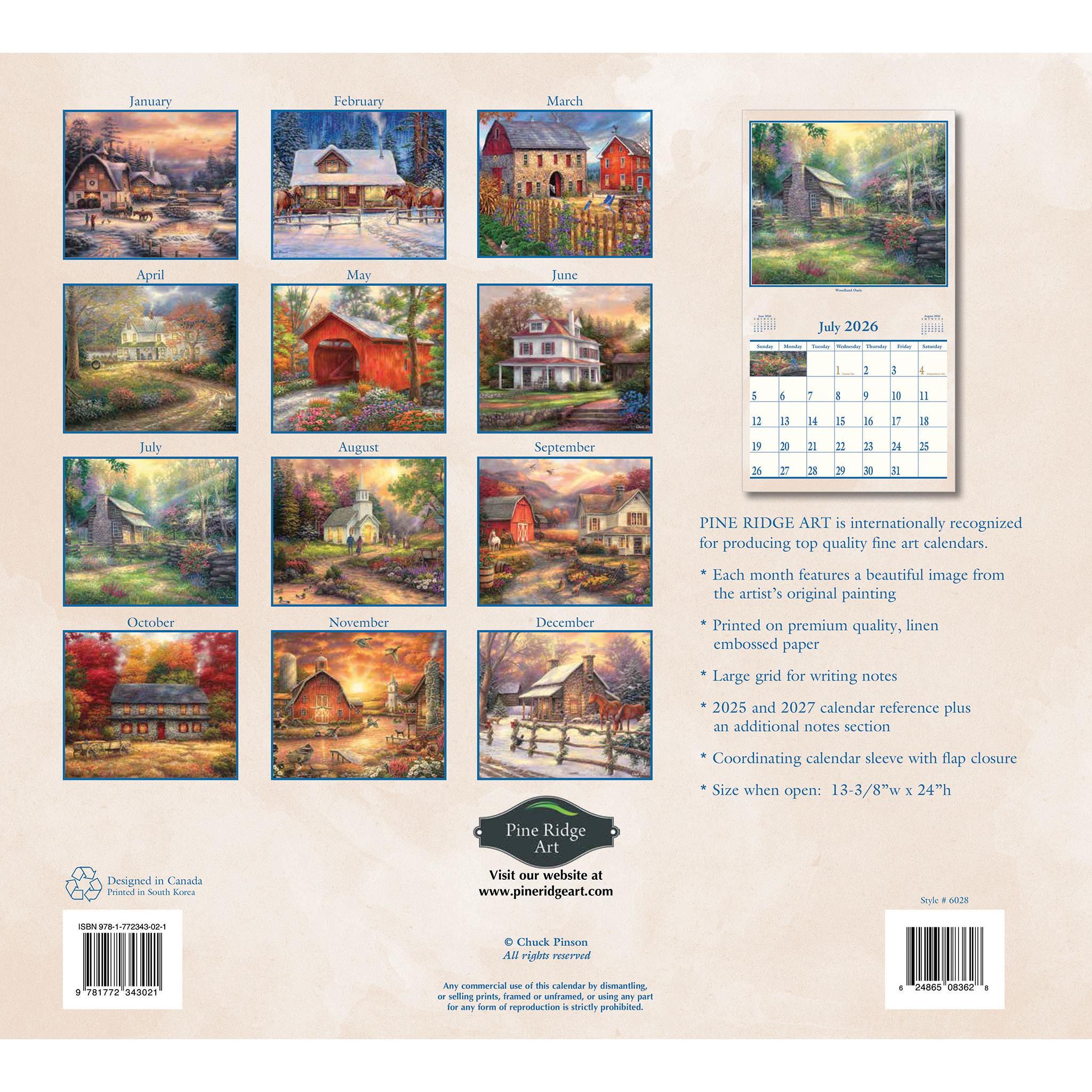 Calendrier mural Country Living 2026 - Disponible uniquement en ligne