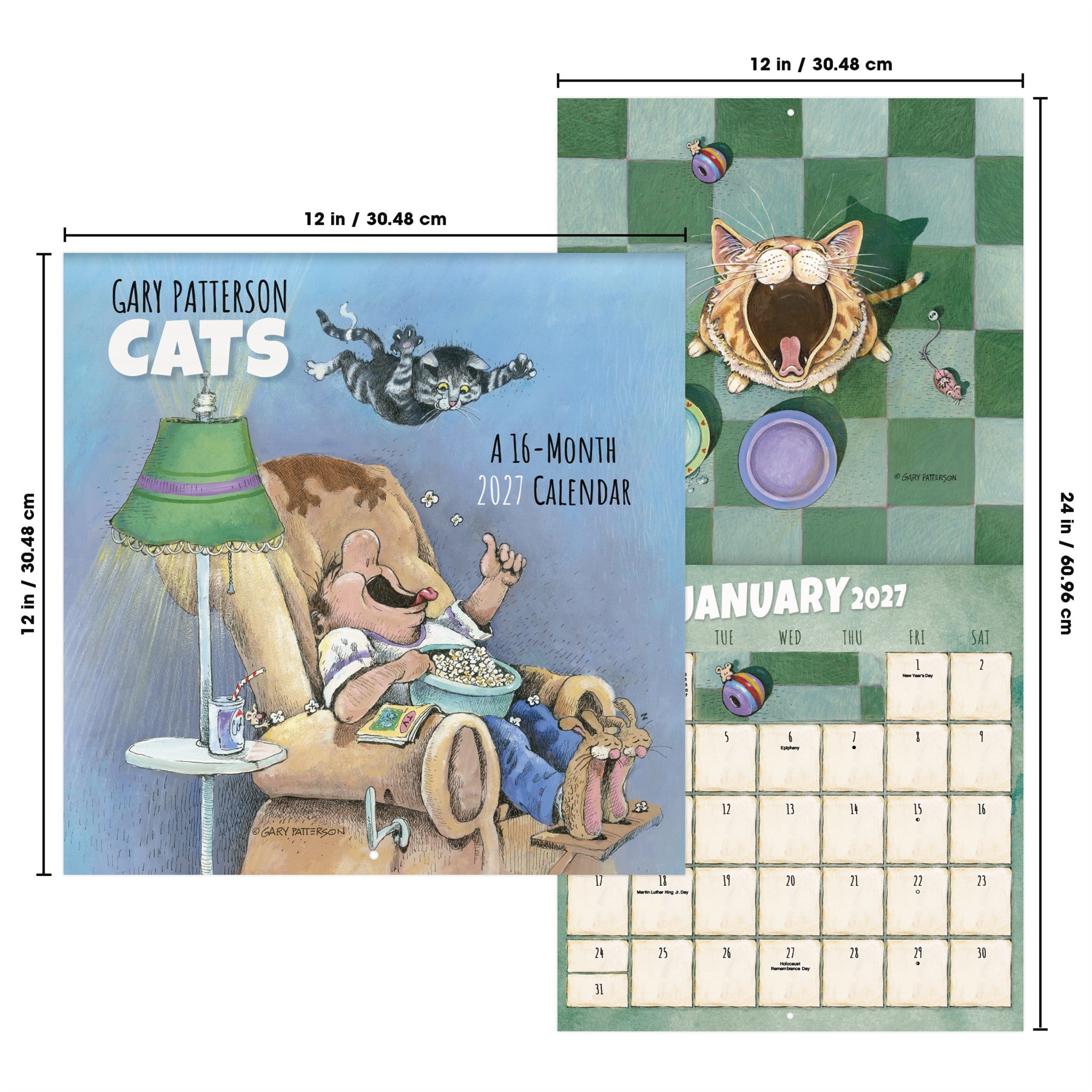Gary Patterson Cats 2027 Wall Calendar