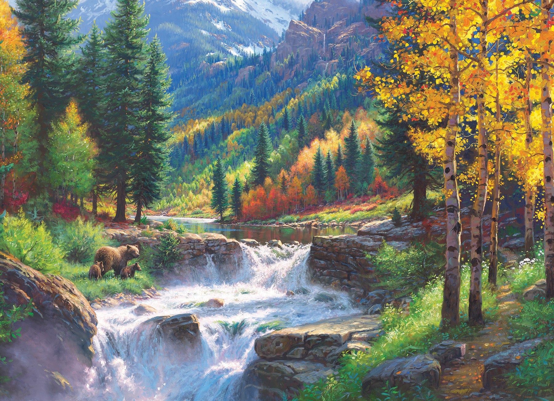 Puzzle exclusif Bear Falls de 1000 pièces