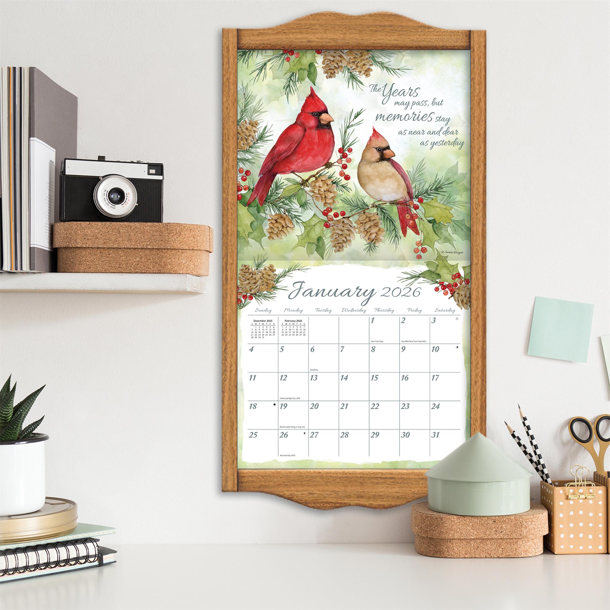 Calendrier mural de luxe « Année du souvenir 2026 » - Disponible uniquement en ligne