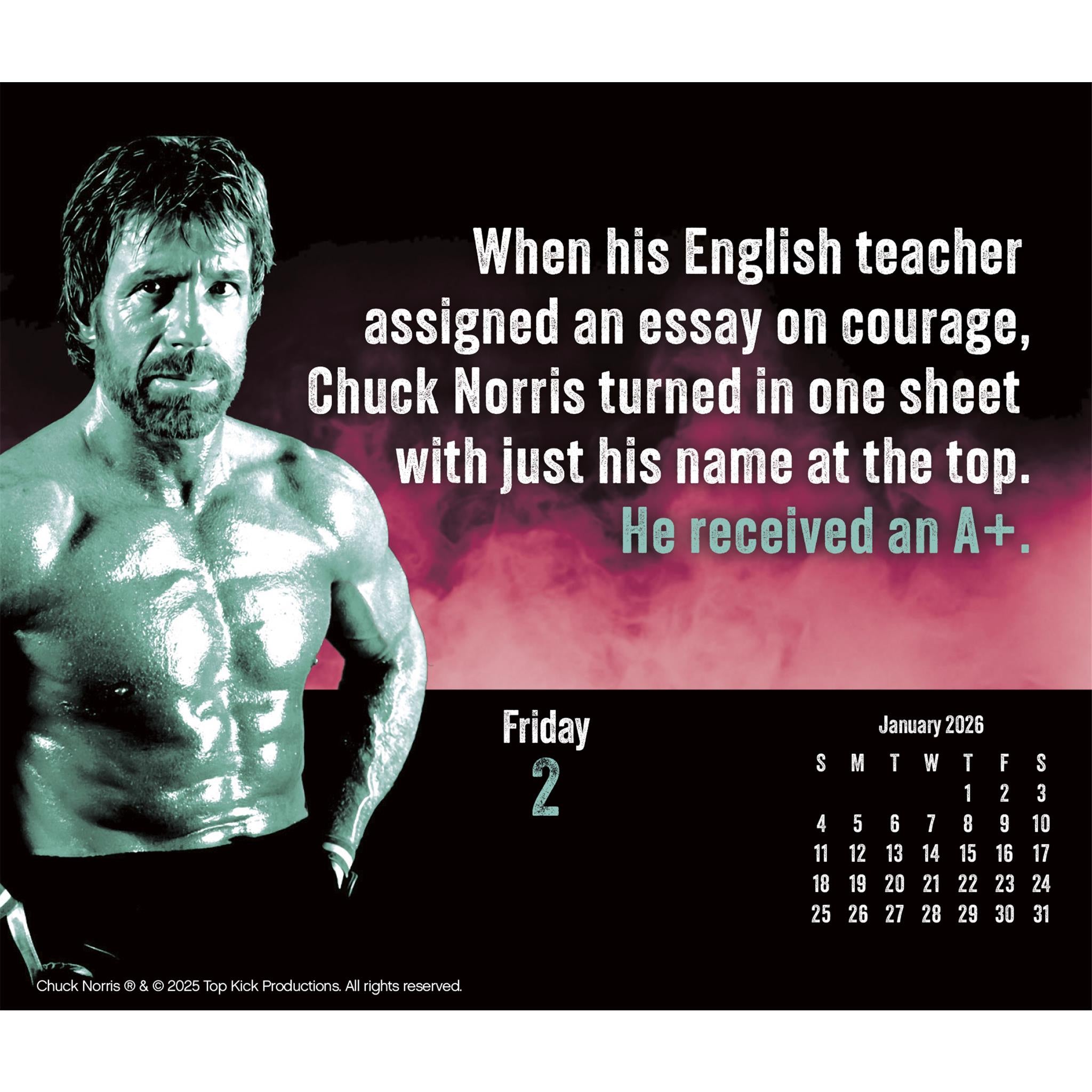 Calendrier Chuck Norris 2026