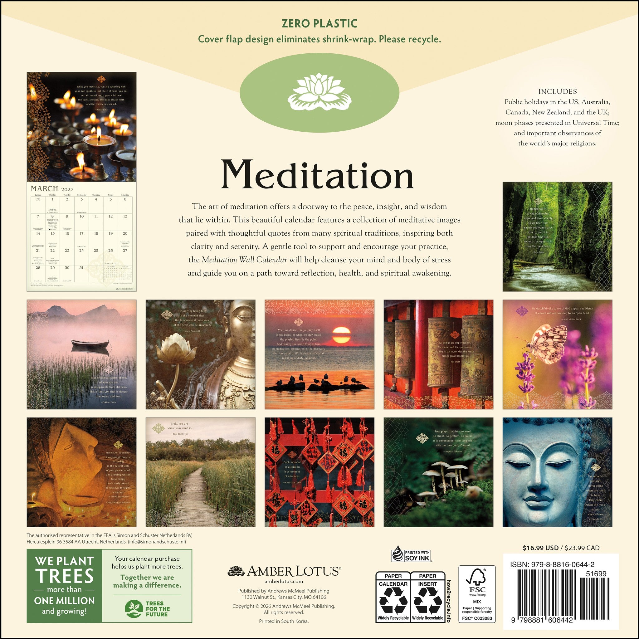Meditation 2027 Wall Calendar - Online Only