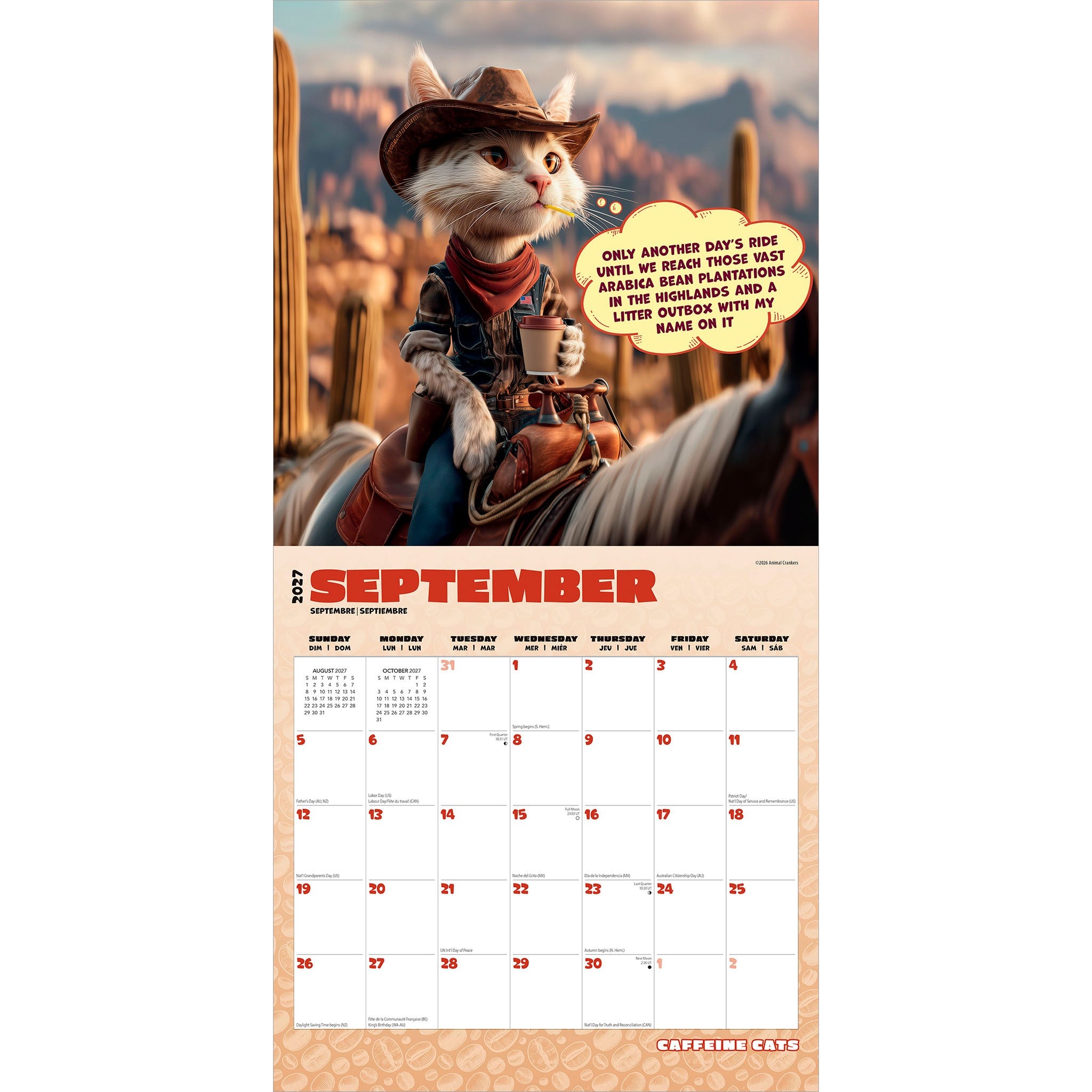 Caffeine Cats 2027 Wall Calendar - Online Only