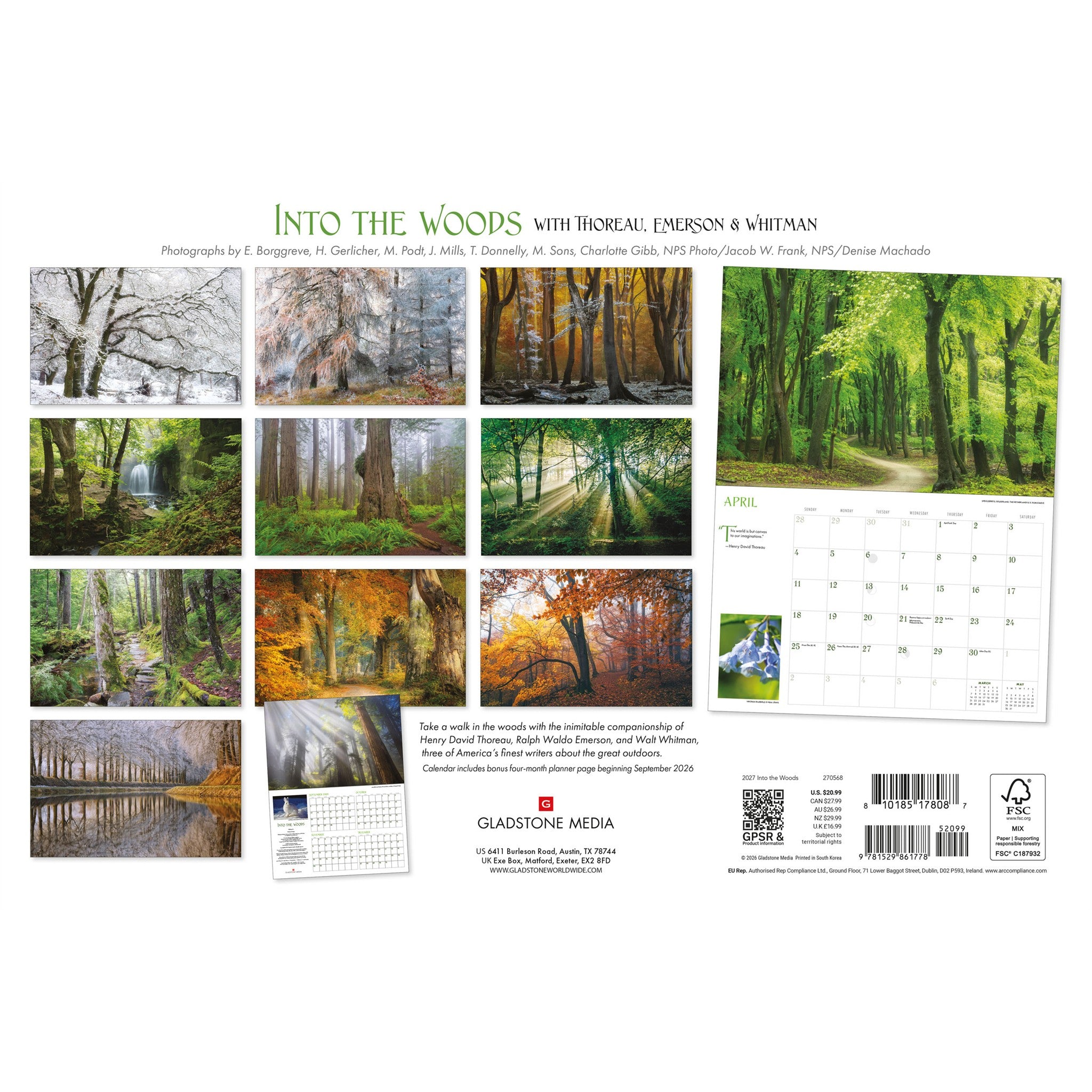 Calendrier mural Into the Woods 2027
