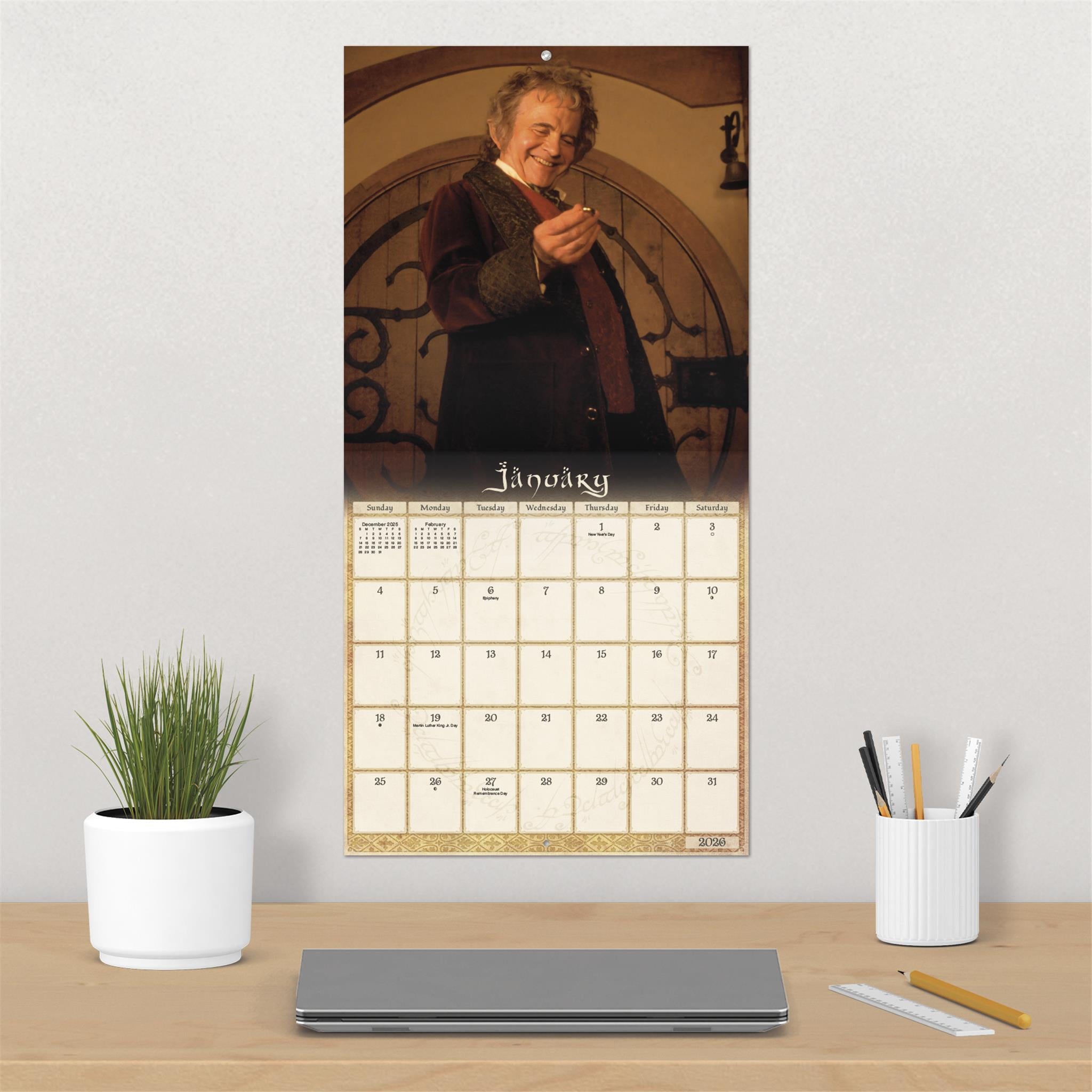 Calendrier mural Le Seigneur des Anneaux 2026