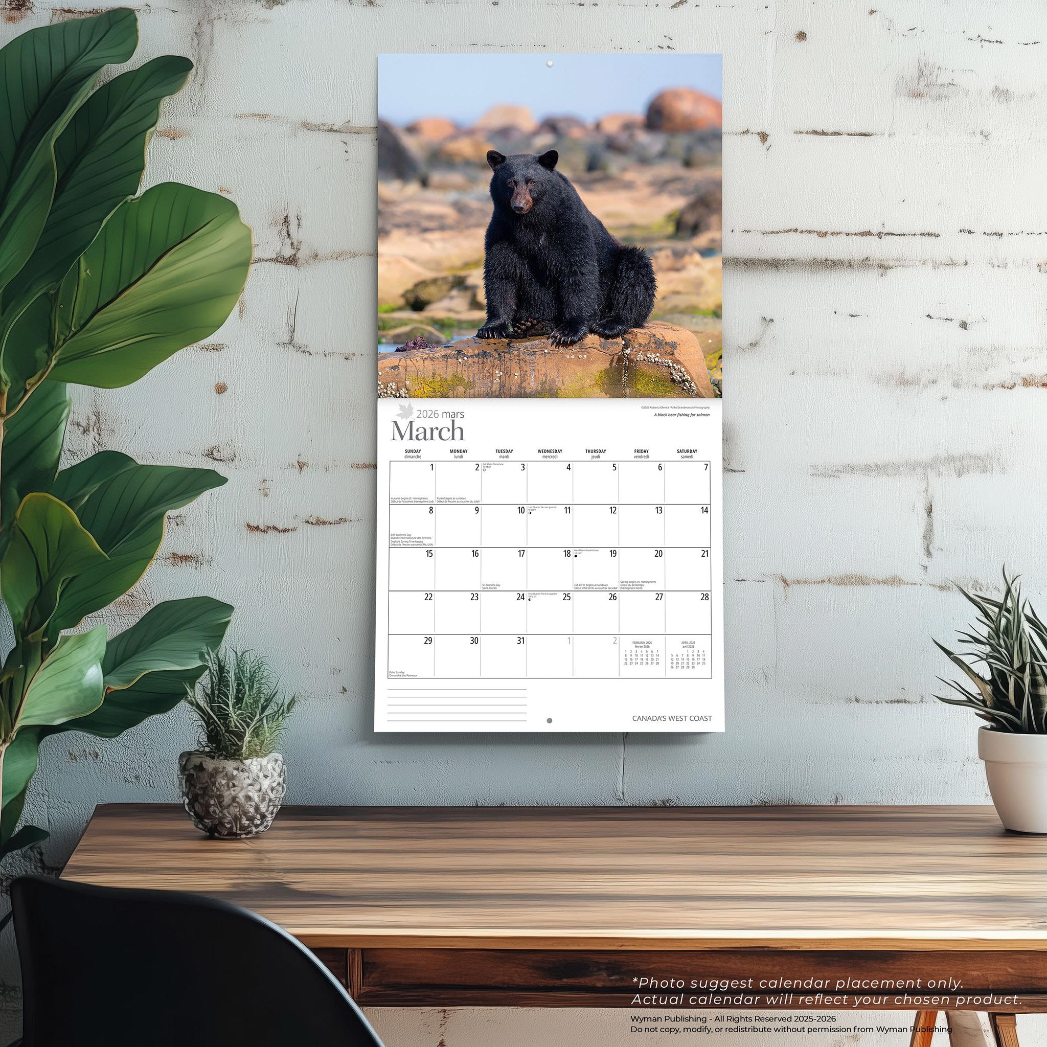 Canadas West Coast 2026 Wall Calendar - Online Only