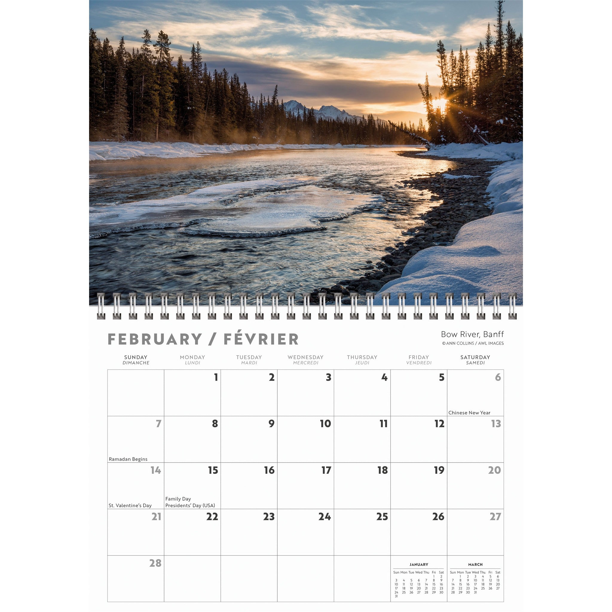 Canadian Rockies 2027 Mini Calendar