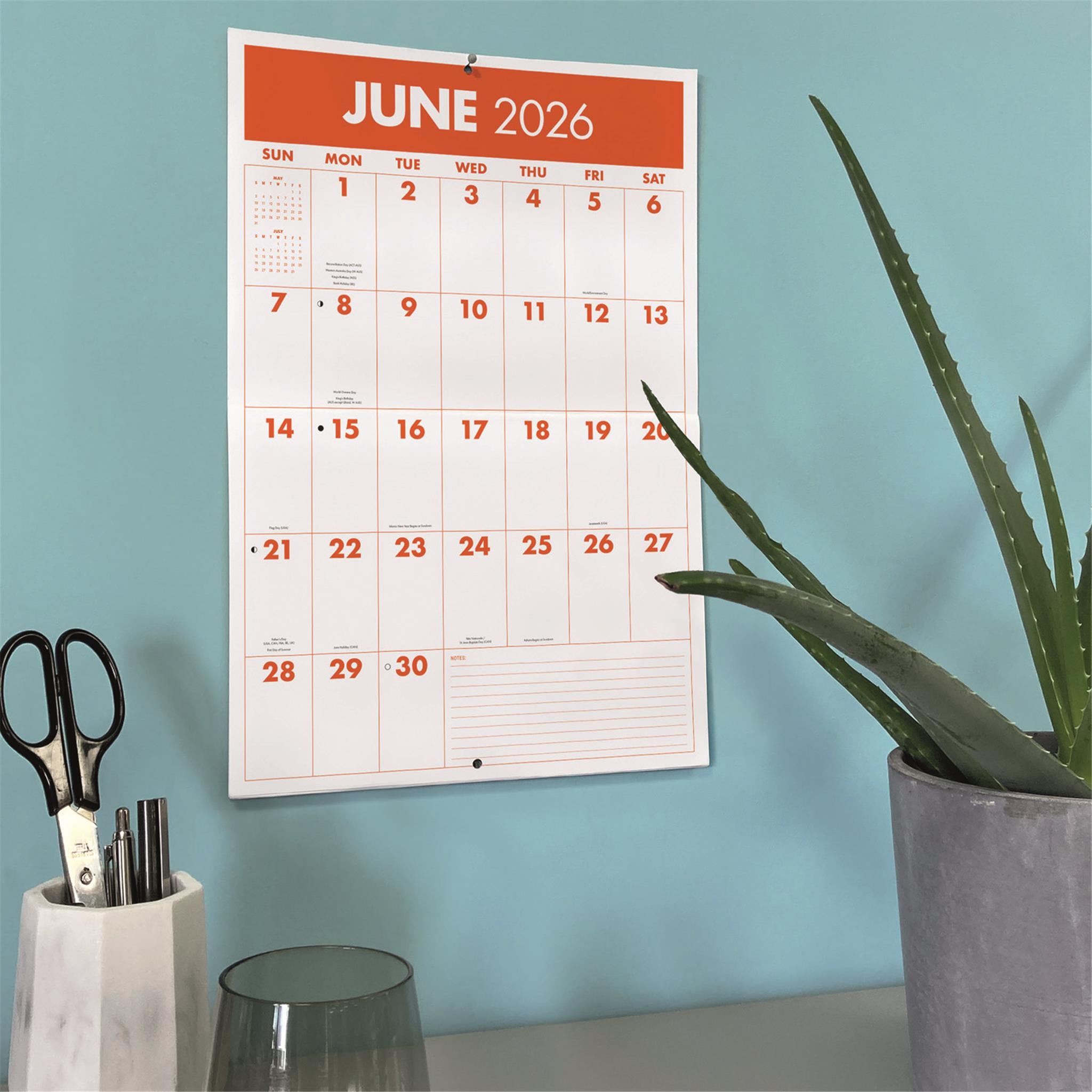 Calendrier mural Monster Grid Deluxe 2026