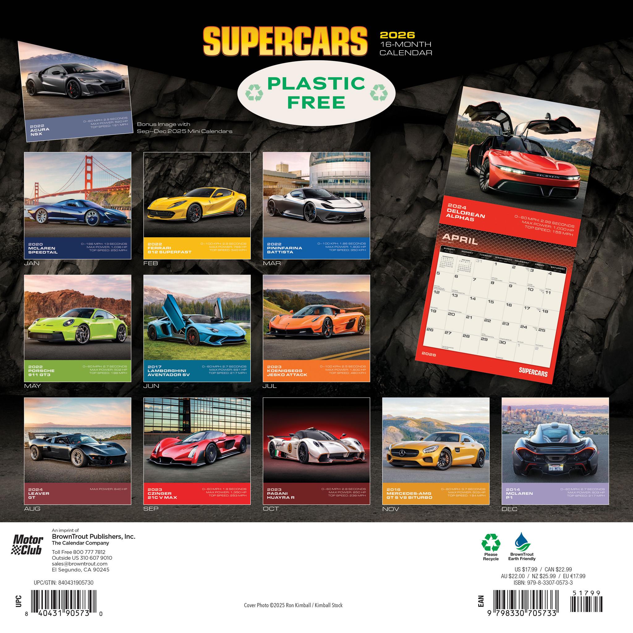 Calendrier mural Supercars 2026