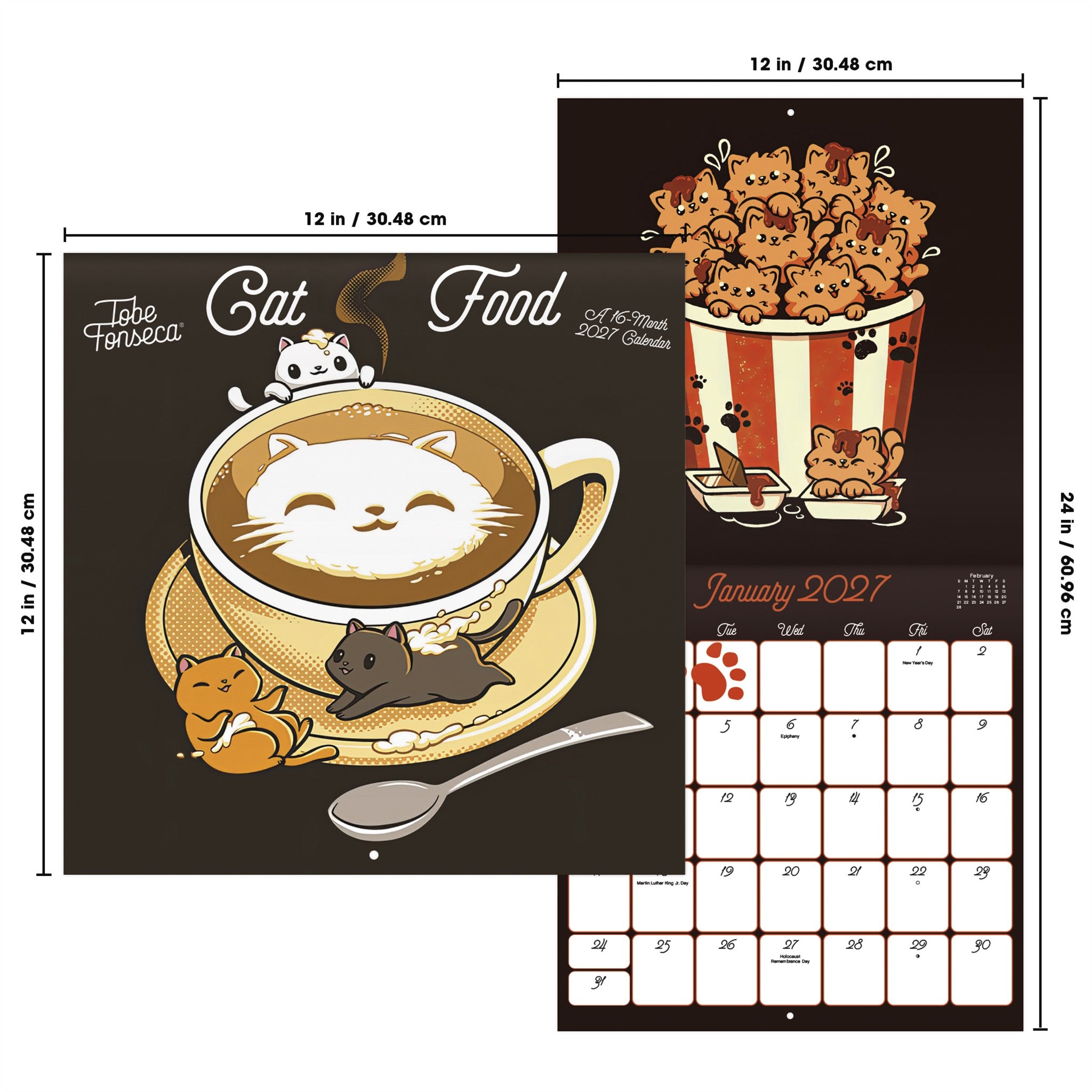 Cat Food 2027 Wall Calendar - Online Only