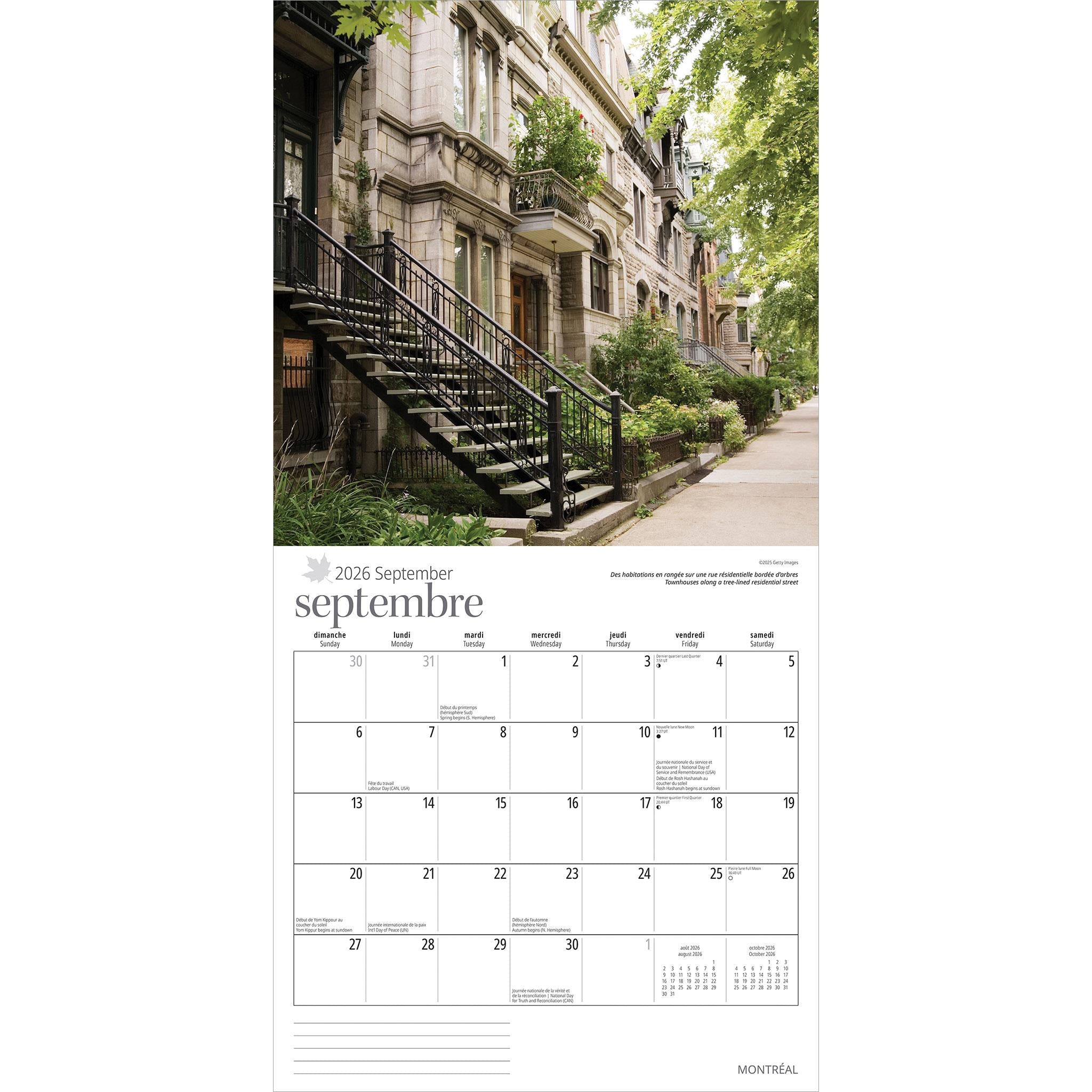 Montreal 2026 Wall Calendar