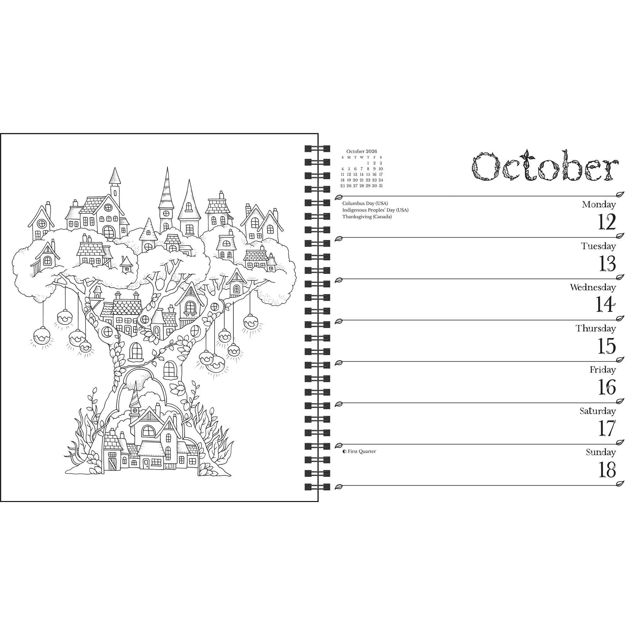 Johanna Basford Coloring 2026 Engagement Calendar