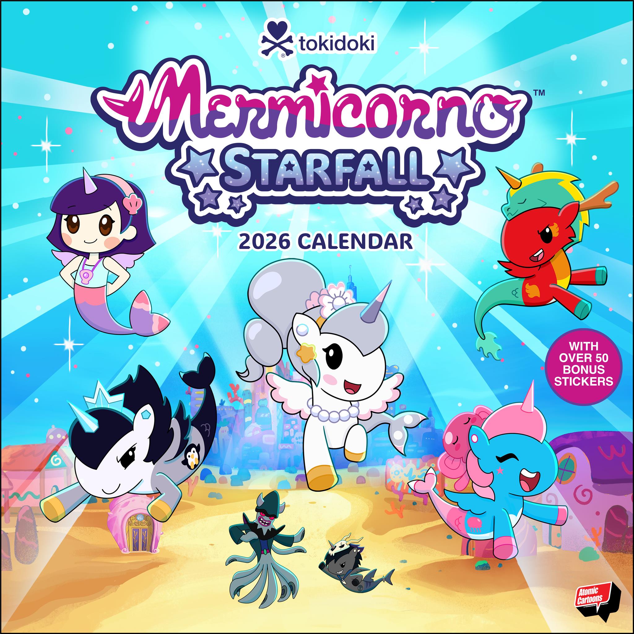 Calendrier mural Mermicorno Starfall avec autocollants 2026 - Disponible uniquement en ligne