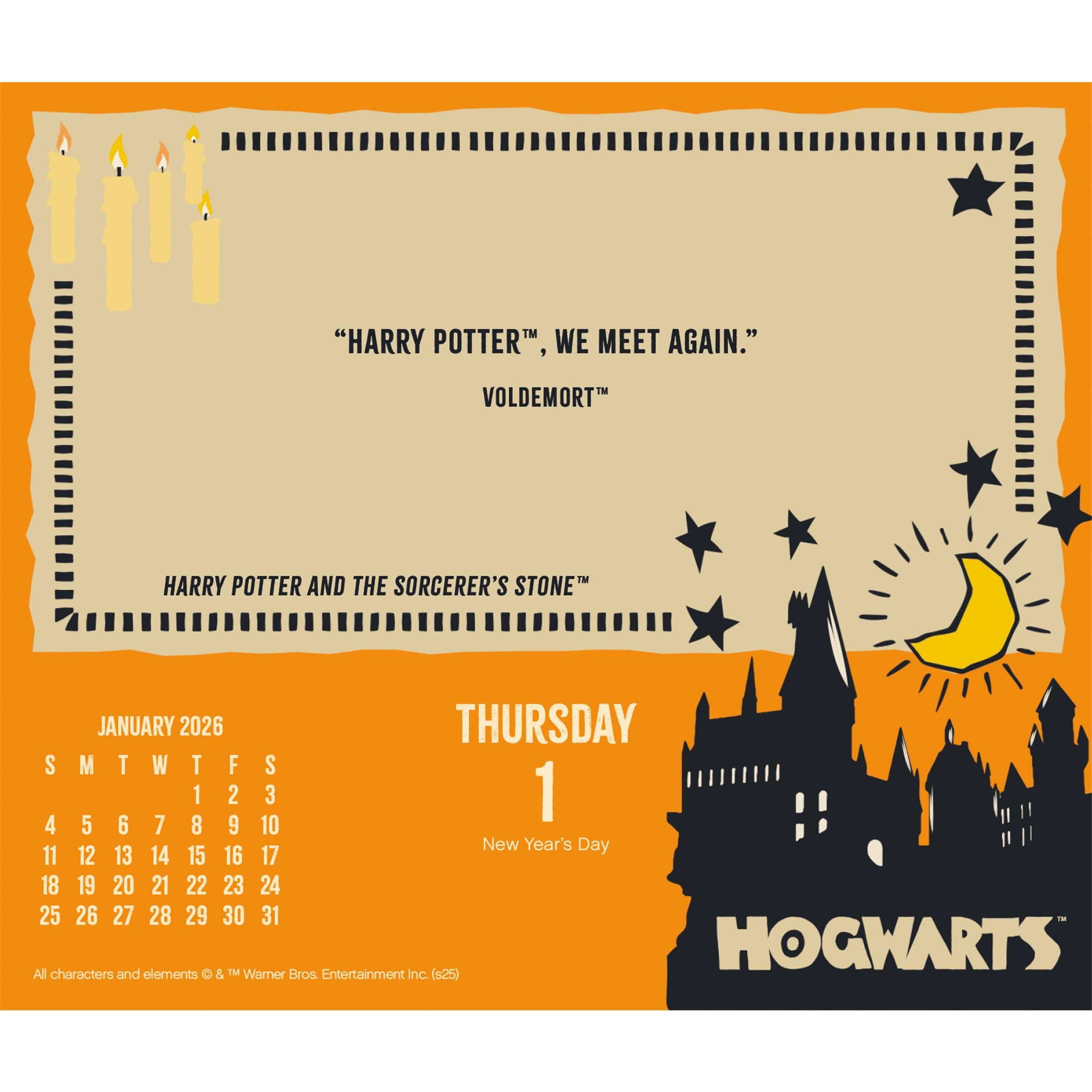 Calendrier Harry Potter 2026