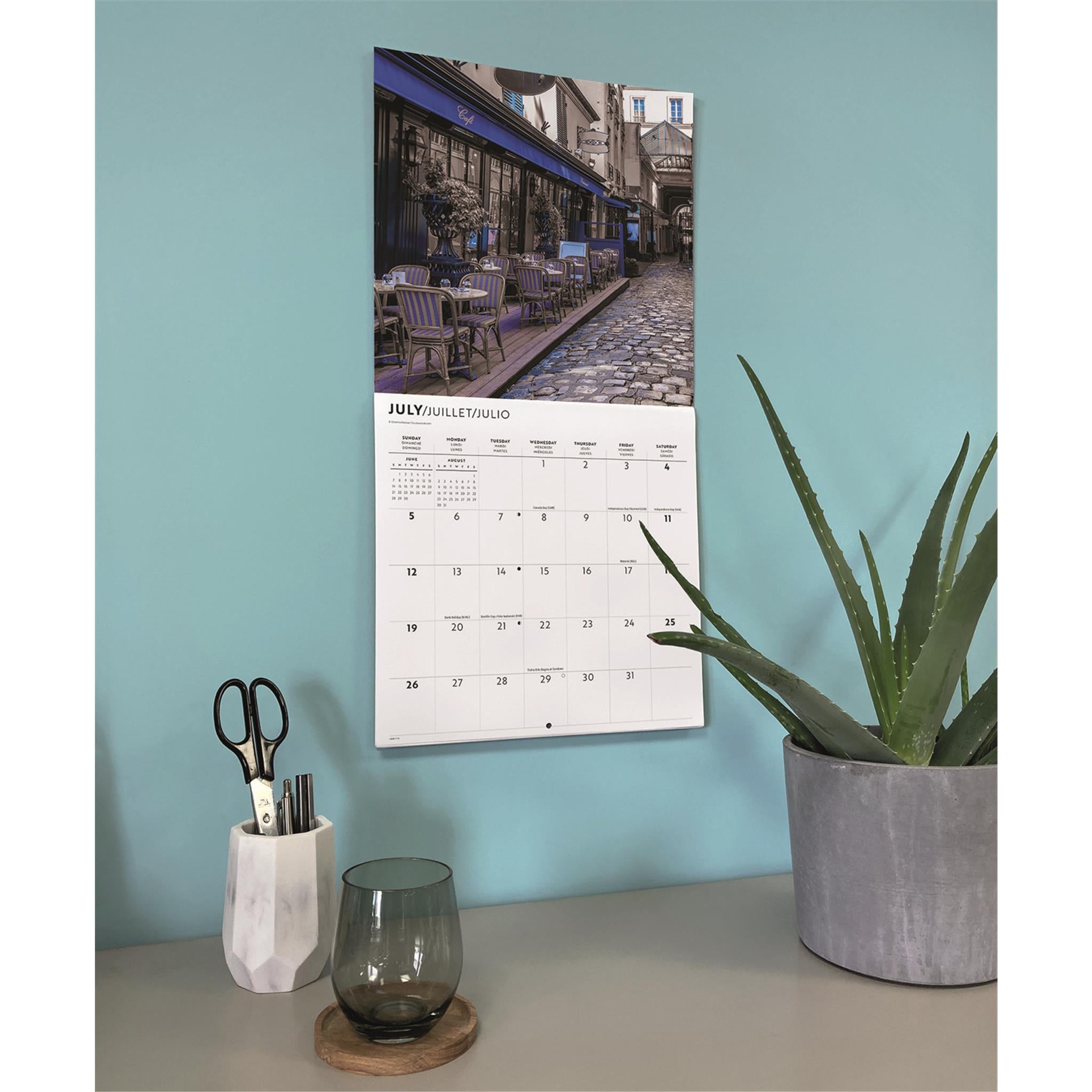 Calendrier mural Paris Lux 2026