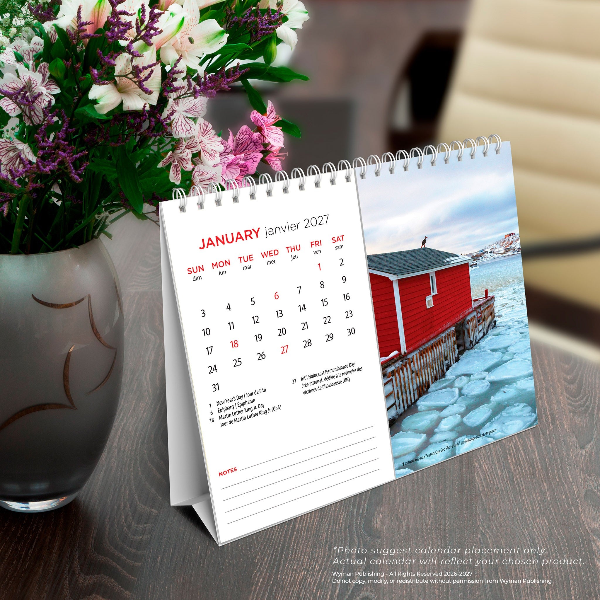 Canadian Geographic Scenic Canada Double-View 2027 Easel Calendar