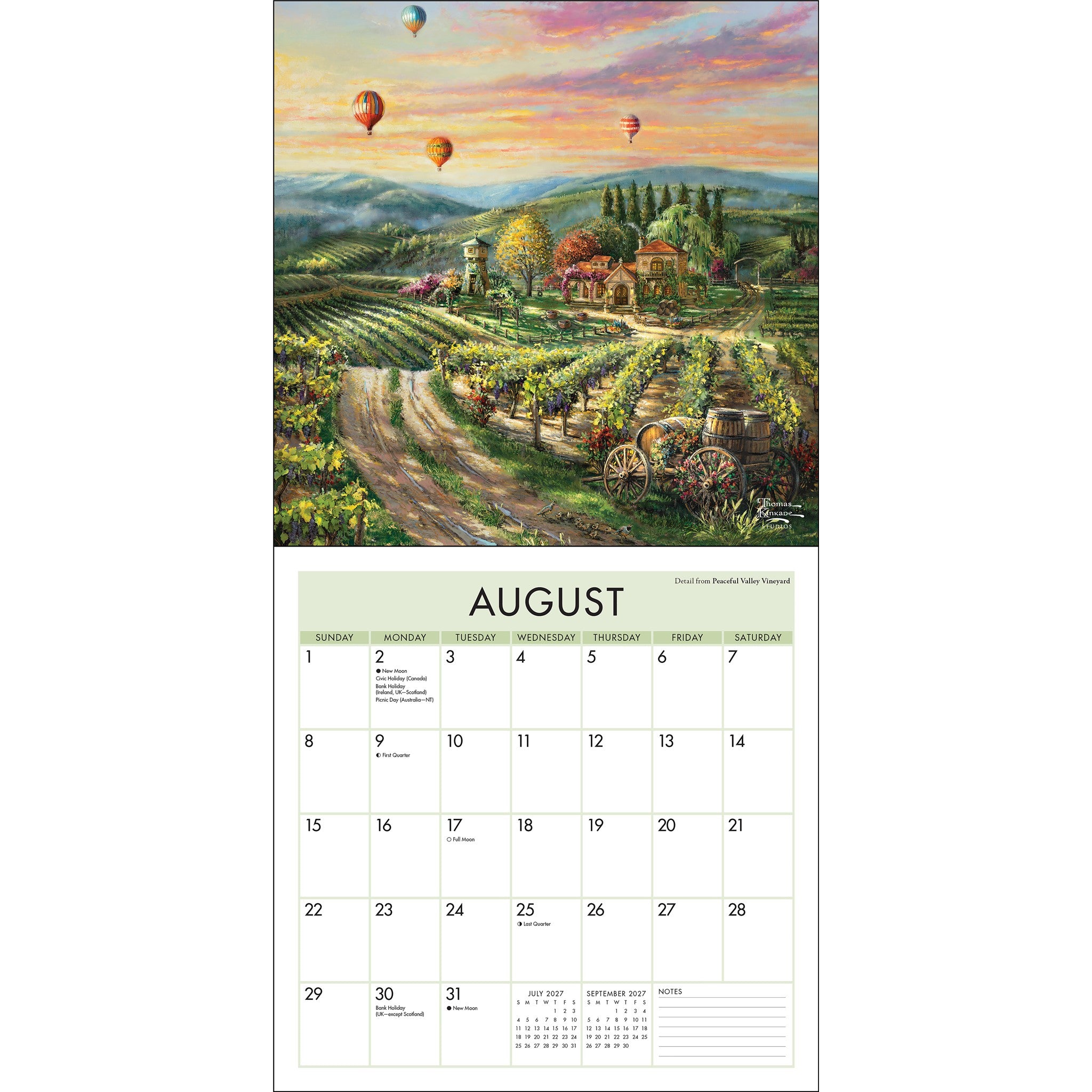 Thomas Kinkade Studios 2027 Mini Calendar