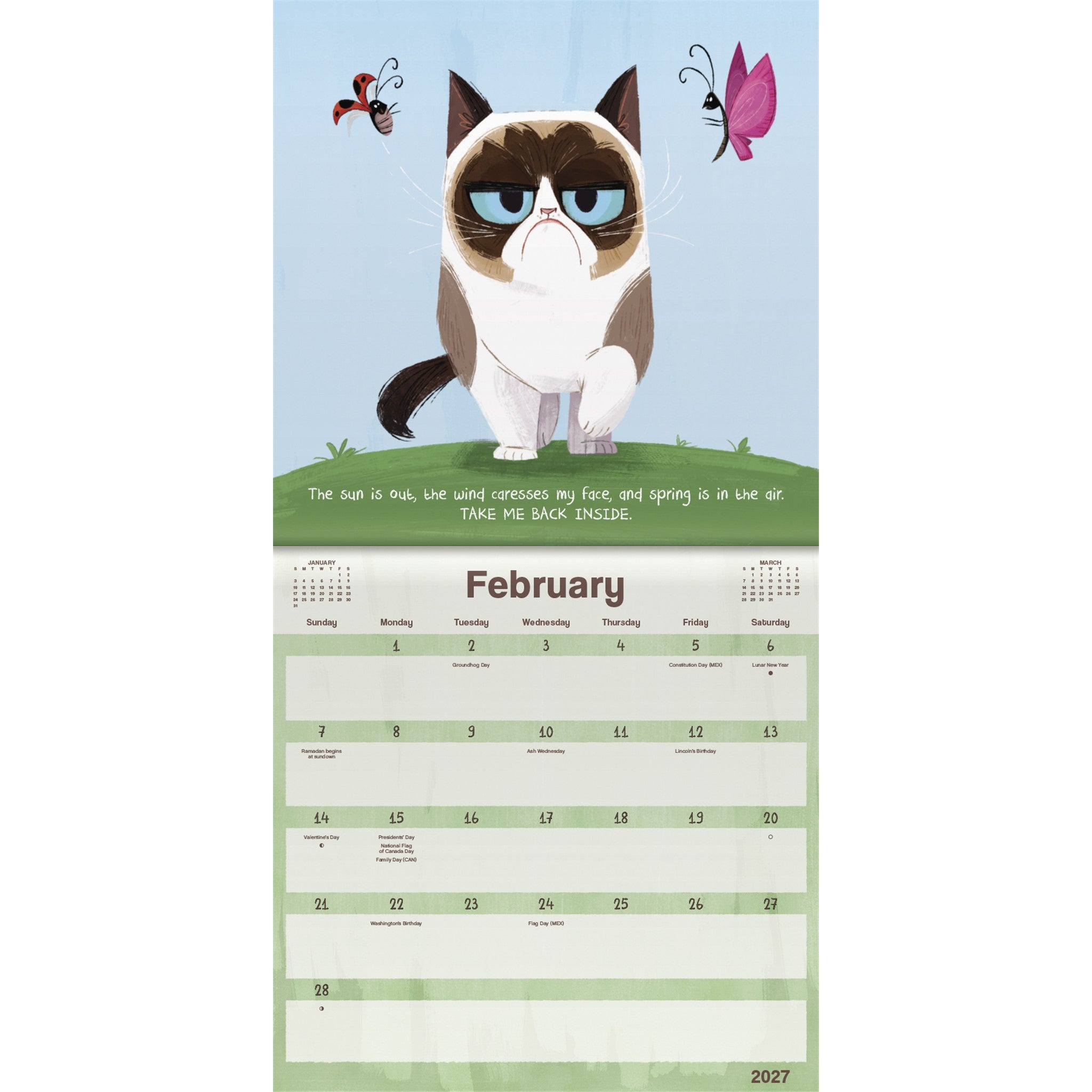 Grumpy Cat 2027 Mini Calendar - Online Only