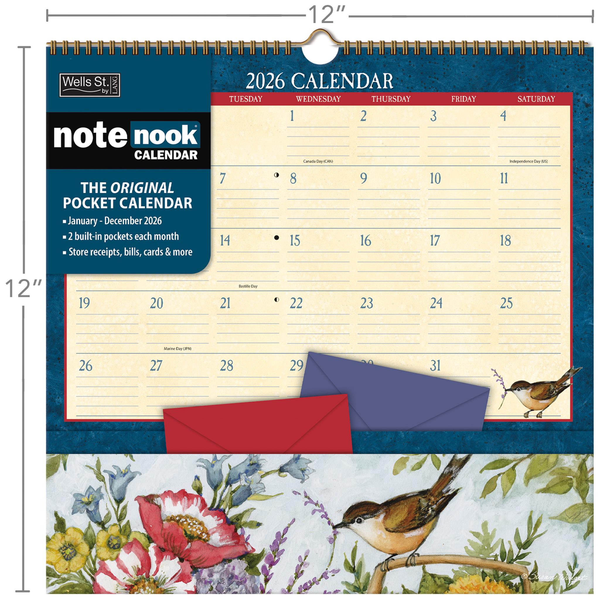 Calendrier mural Heart And Home Note Nook 2026