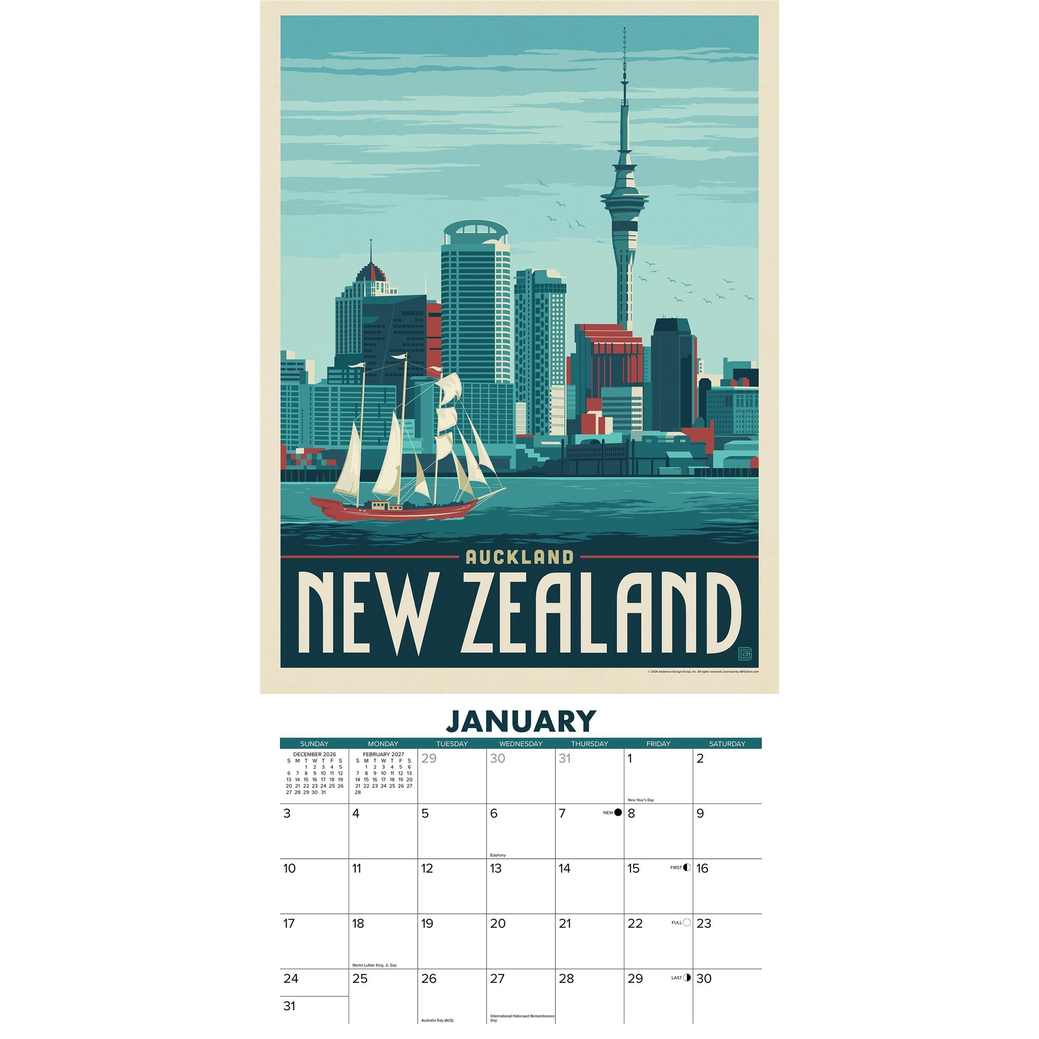World Travel Classic Posters 2027 Wall Calendar