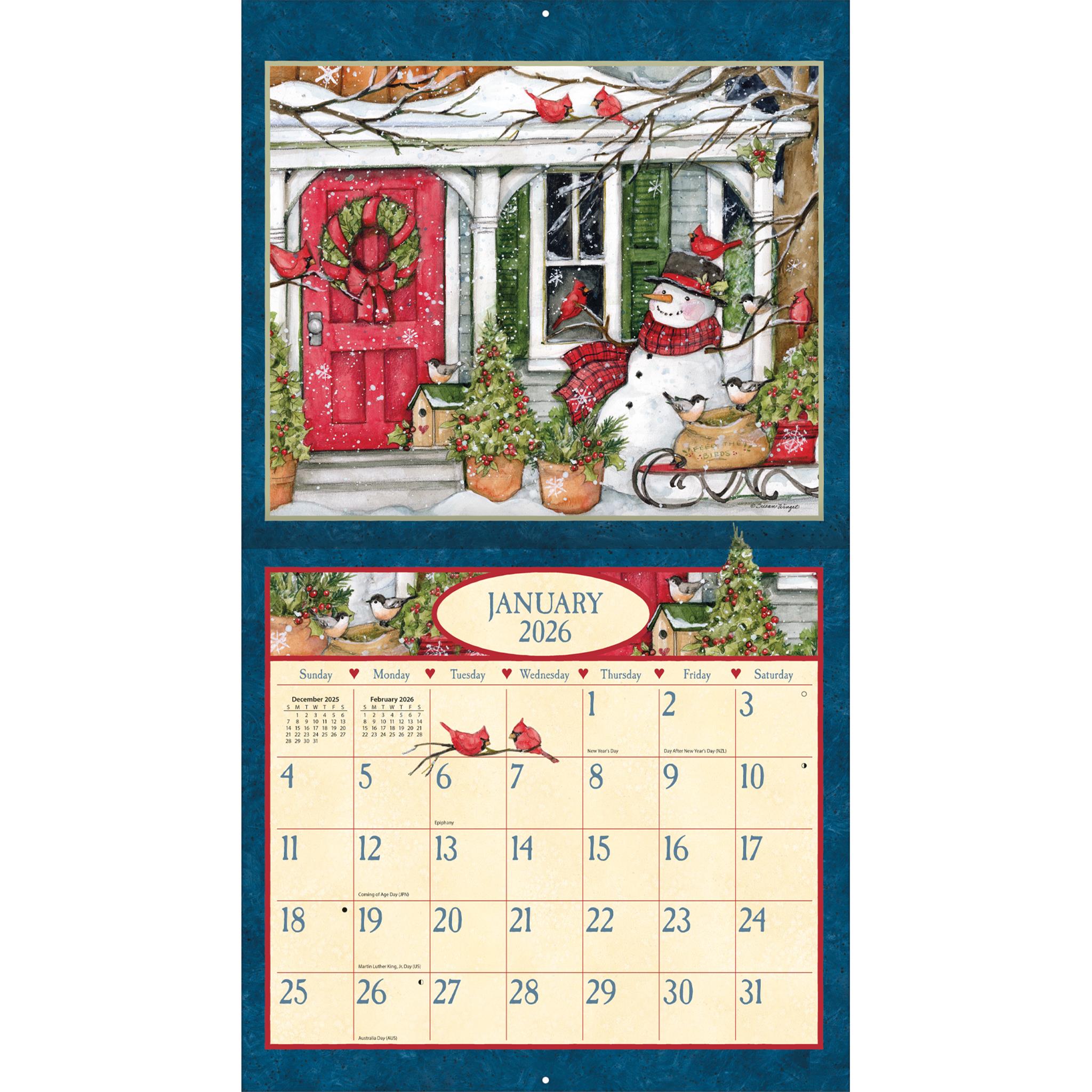 Calendrier mural Heart And Home 2026 Édition Spéciale Deluxe avec impression