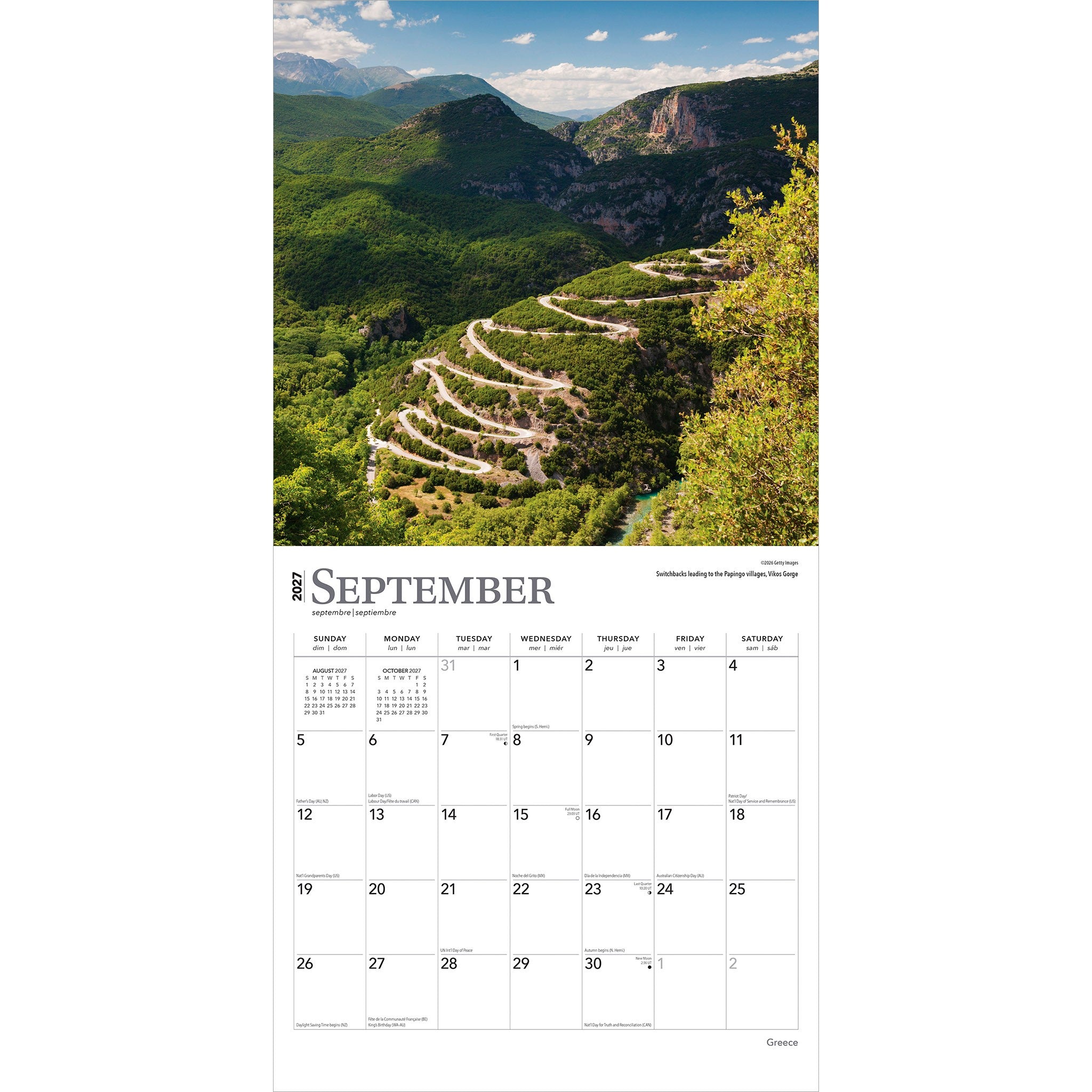 Greece 2027 Wall Calendar - Online Only