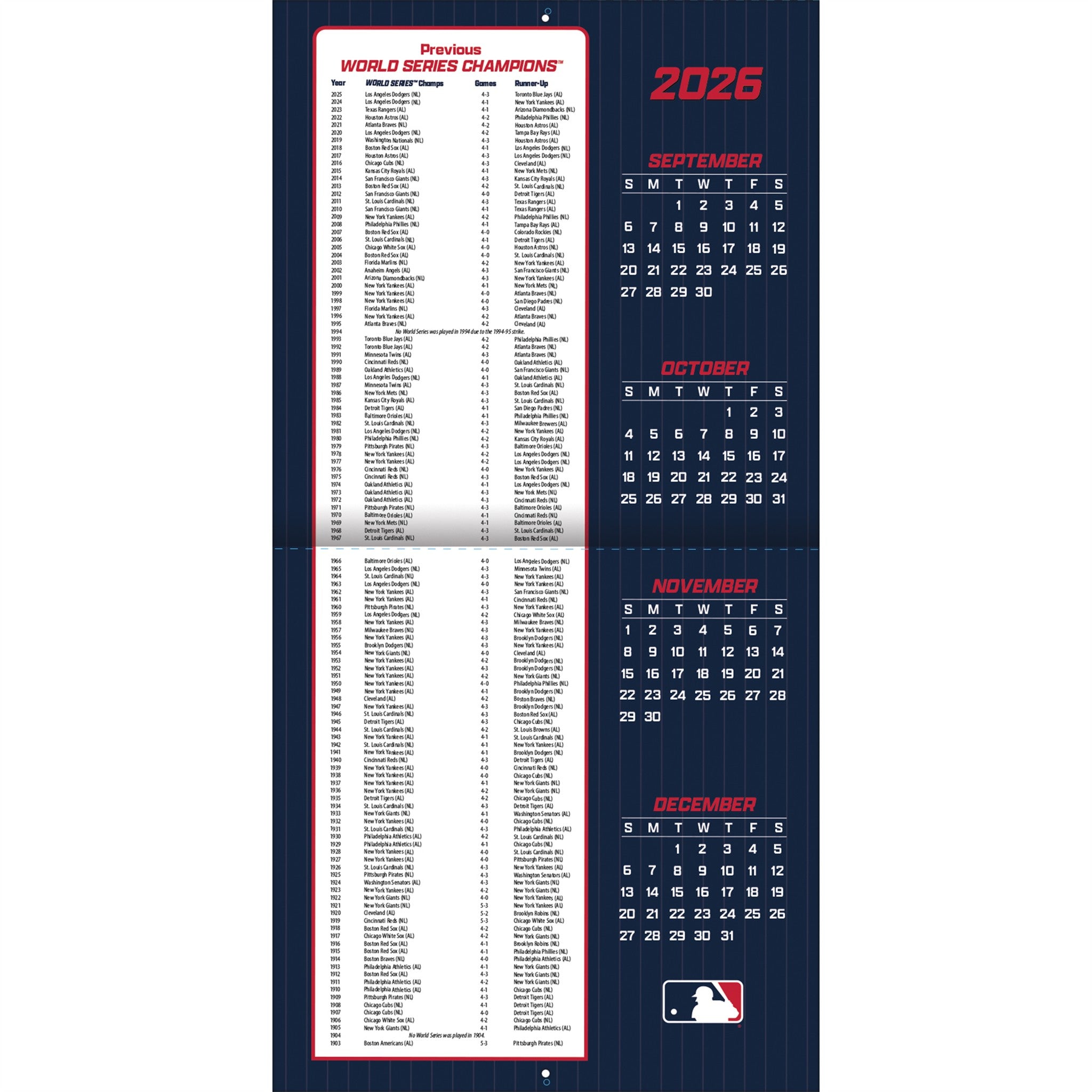 MLB Elite 2027 Wall Calendar