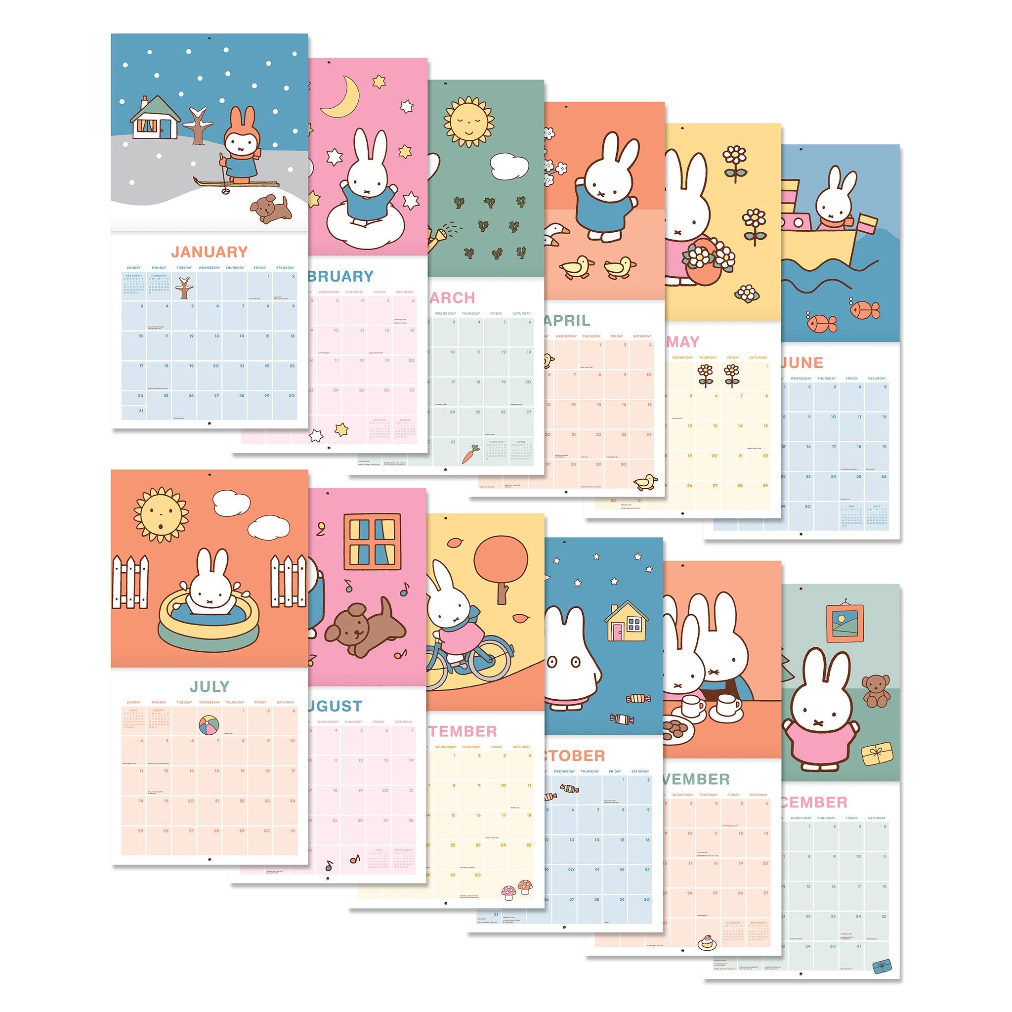 Miffy A Year in Color 2027 Wall Calendar